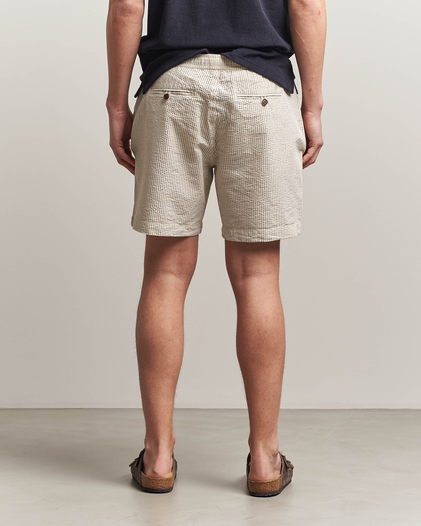 Herre | Shorts | Morris | Fenix Seersucker Shorts Khaki