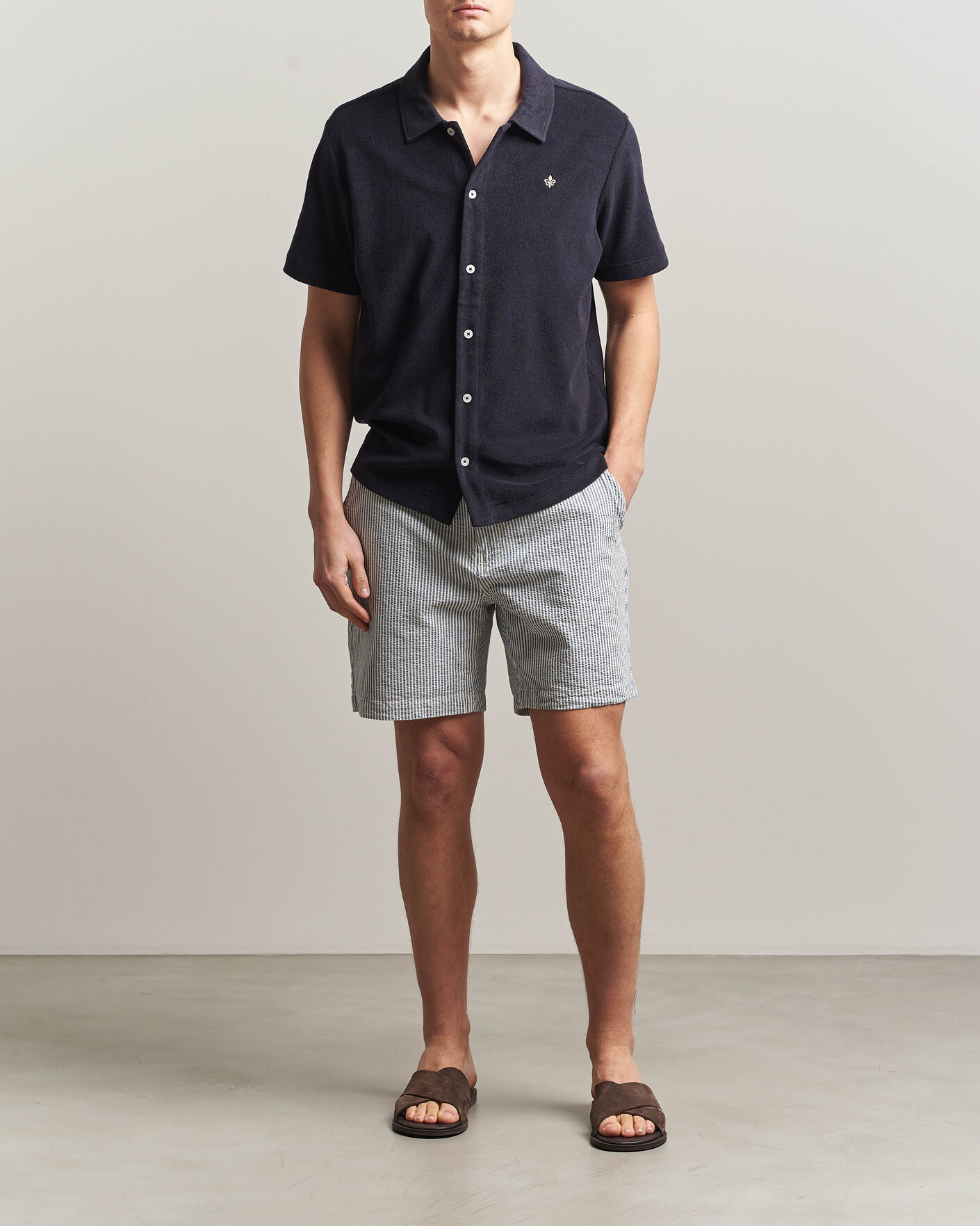 Herre | Shorts | Morris | Fenix Seersucker Shorts Light Blue