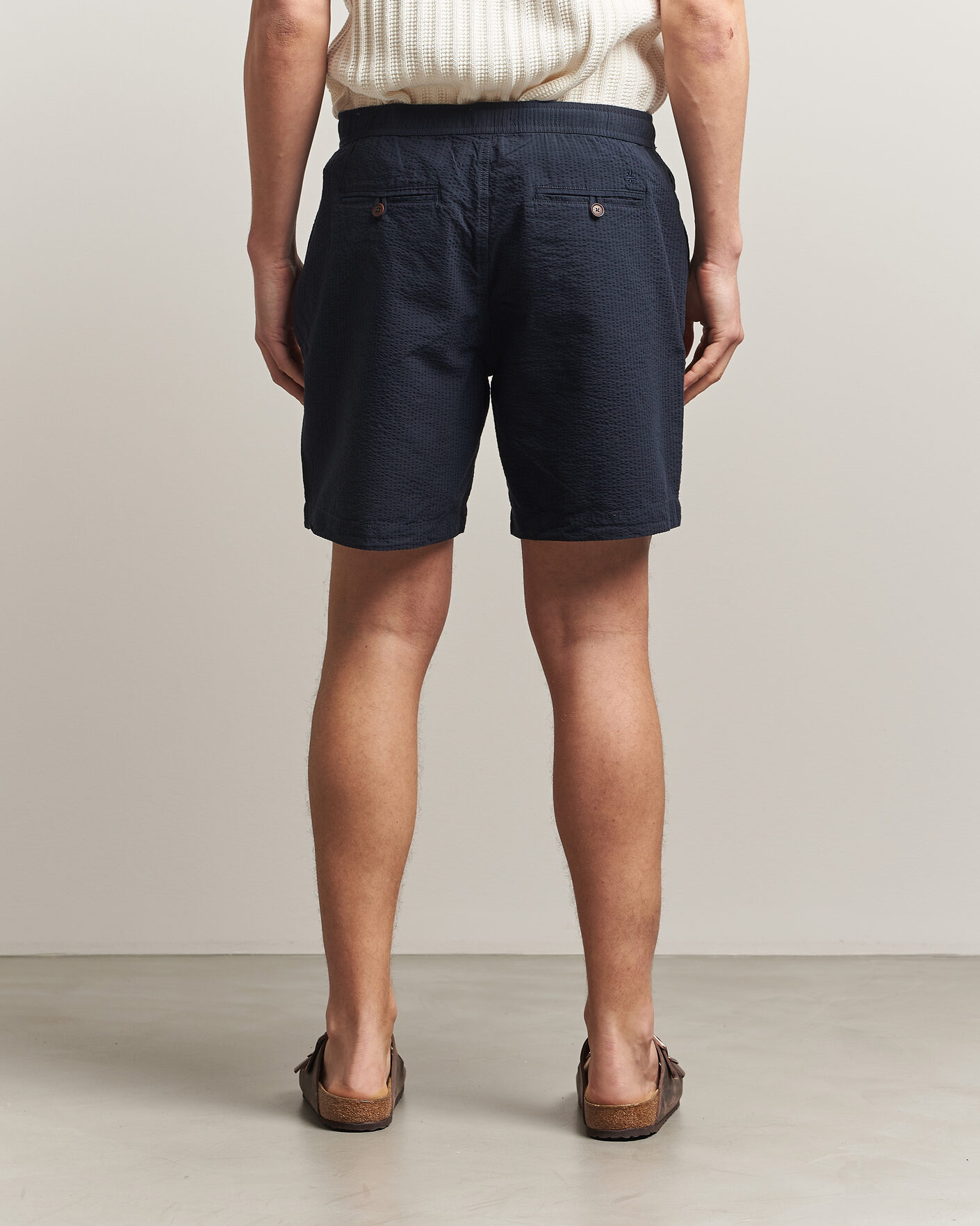 Herre | Shorts | Morris | Fenix Seersucker Shorts Dark Blue