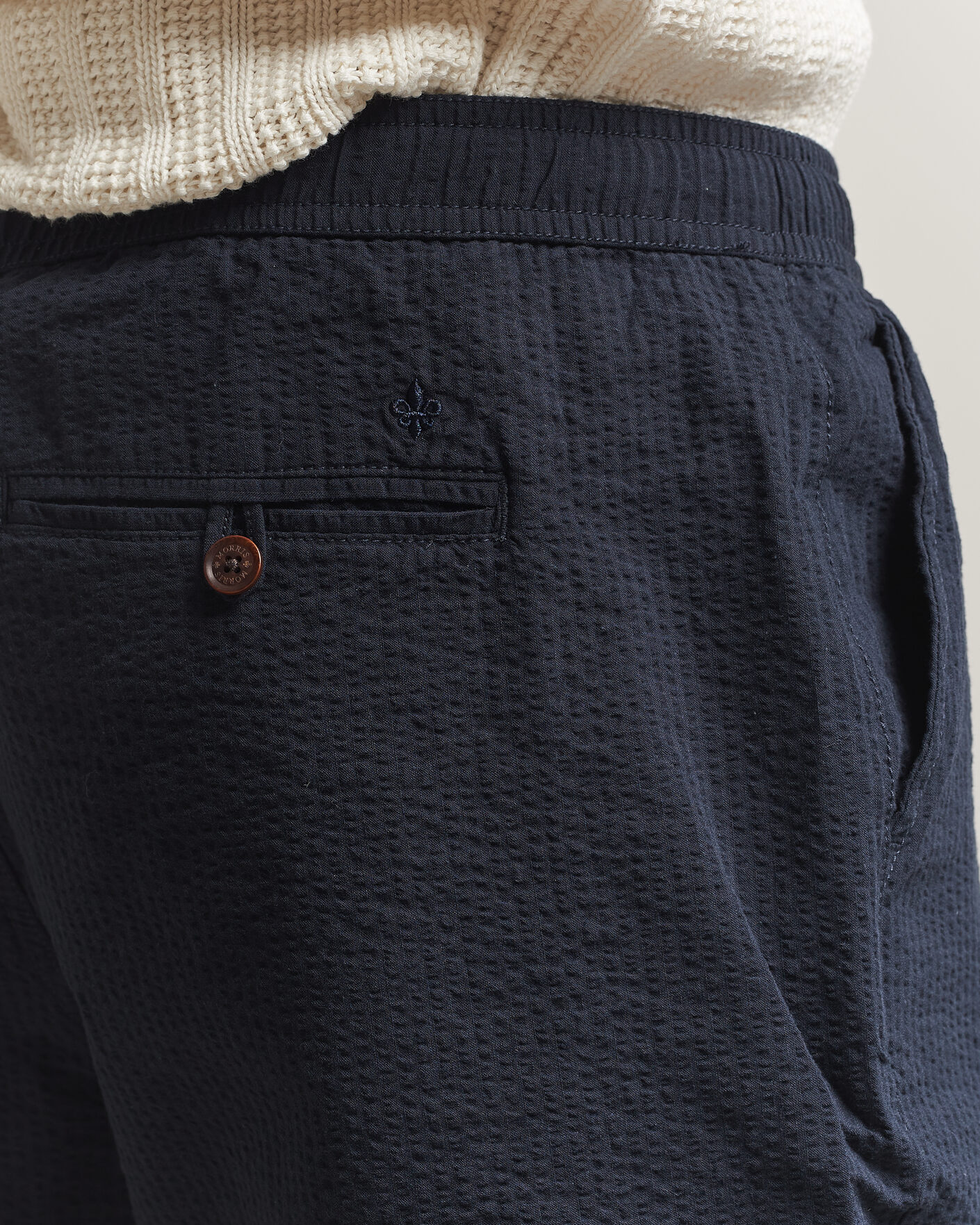 Herre | Shorts | Morris | Fenix Seersucker Shorts Dark Blue