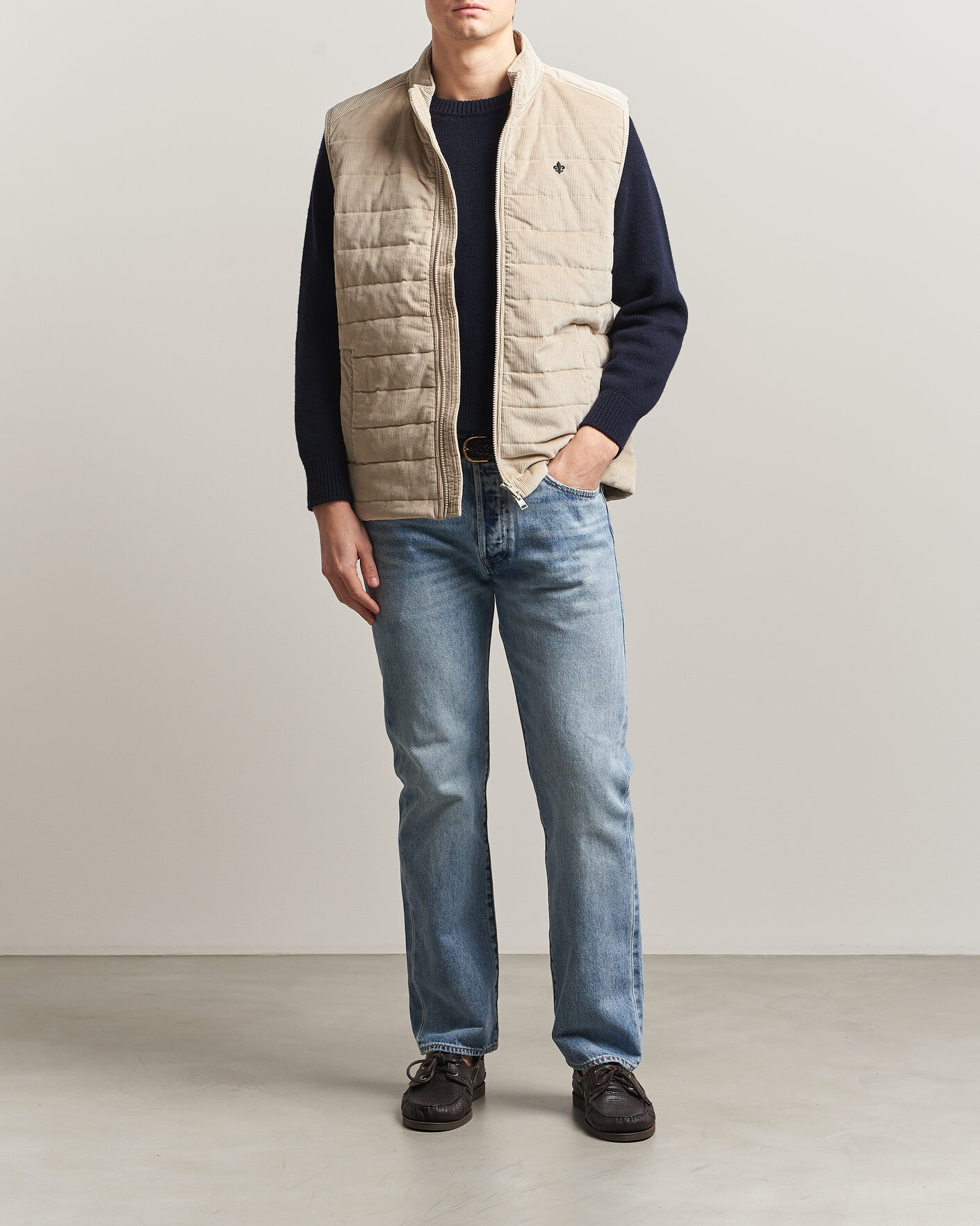 Herre | Veste | Morris | Teddy Quilted Corduroy Vest Khaki