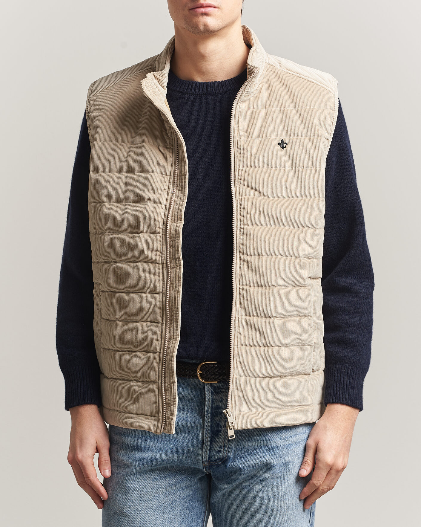 Herre | Veste | Morris | Teddy Quilted Corduroy Vest Khaki