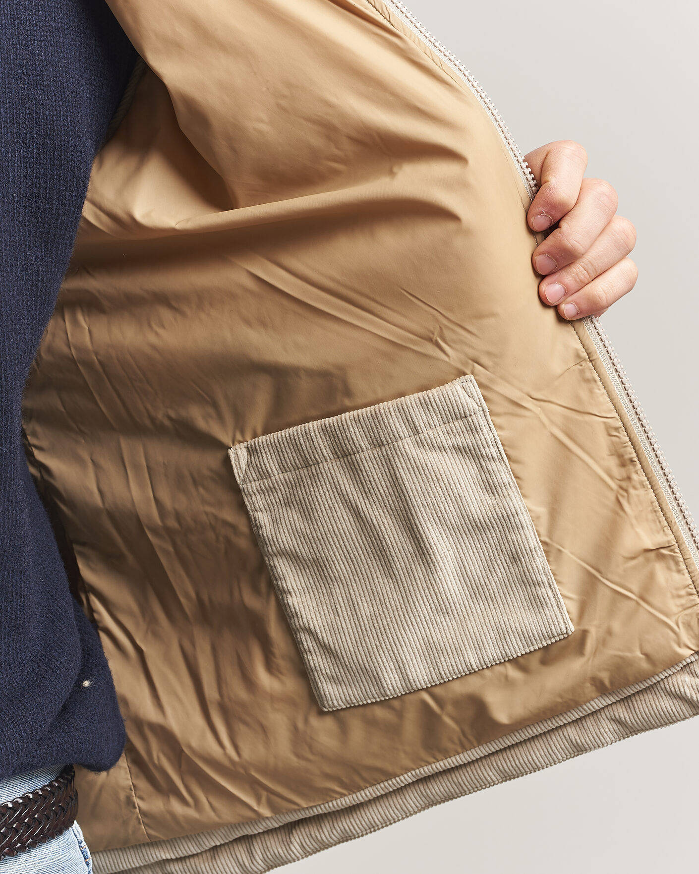 Herre | Veste | Morris | Teddy Quilted Corduroy Vest Khaki