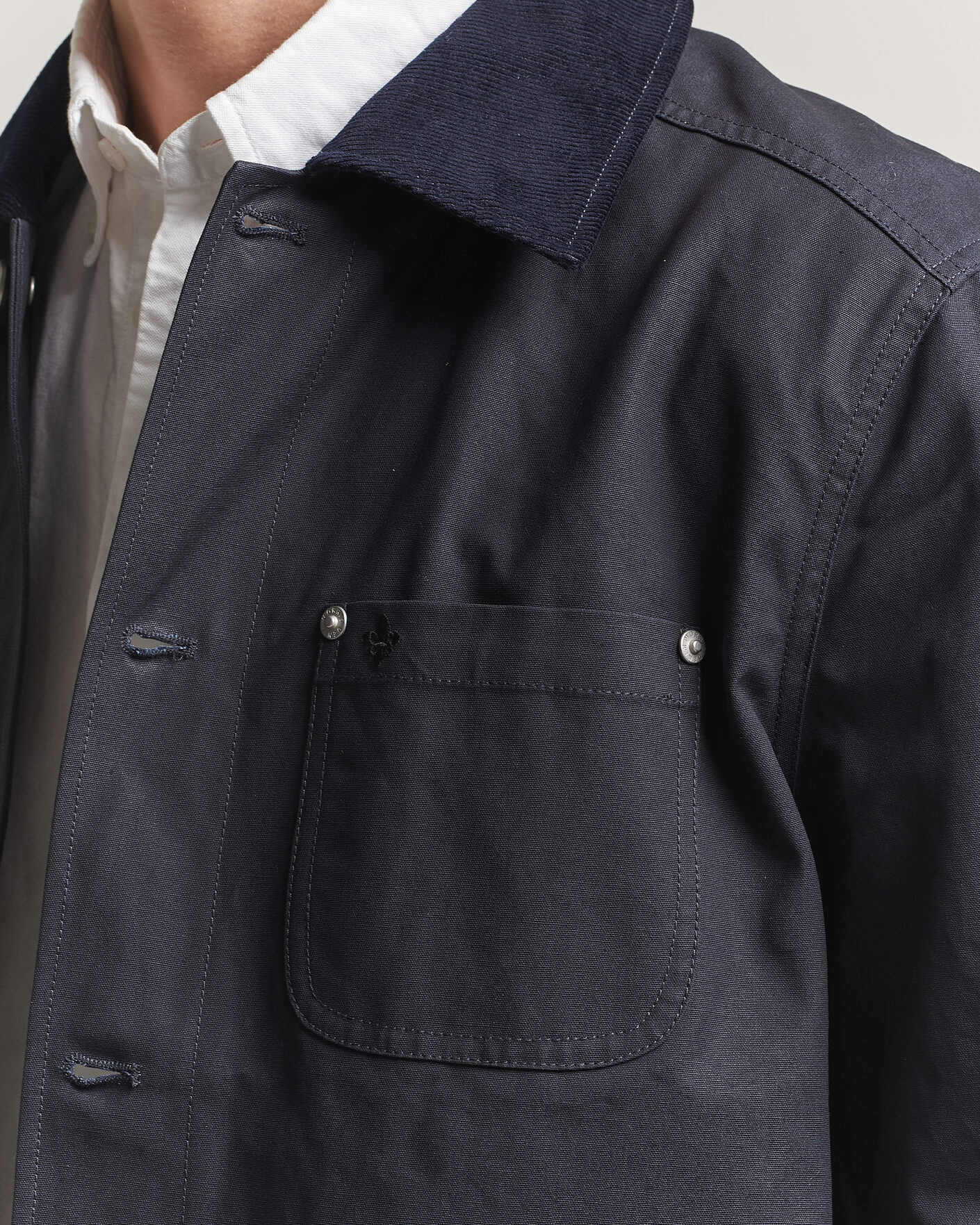 Herre | Jakker | Morris | Belmont Wax Shirt Jacket Navy