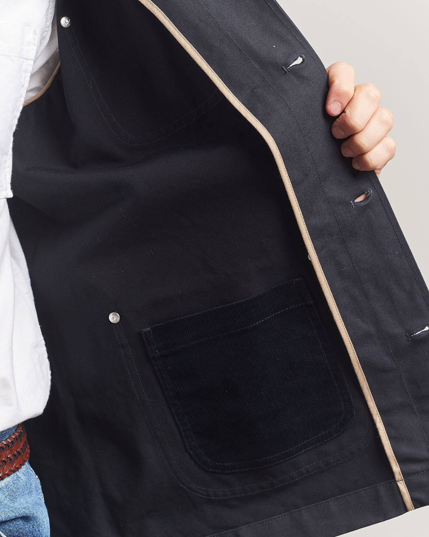 Herre | Jakker | Morris | Belmont Wax Shirt Jacket Navy