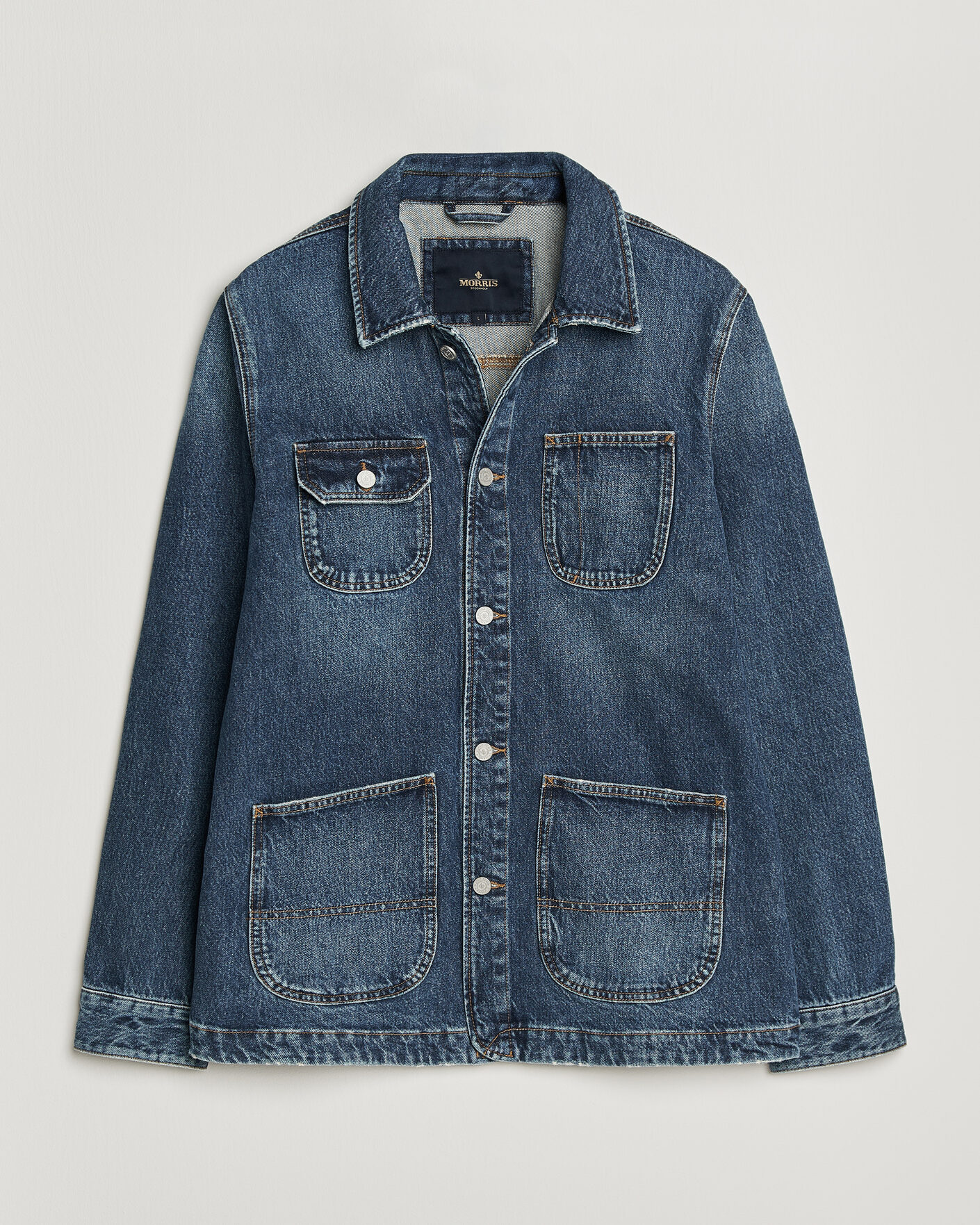 Herre | Jakker | Morris | Denim Shirt Jacket Blue