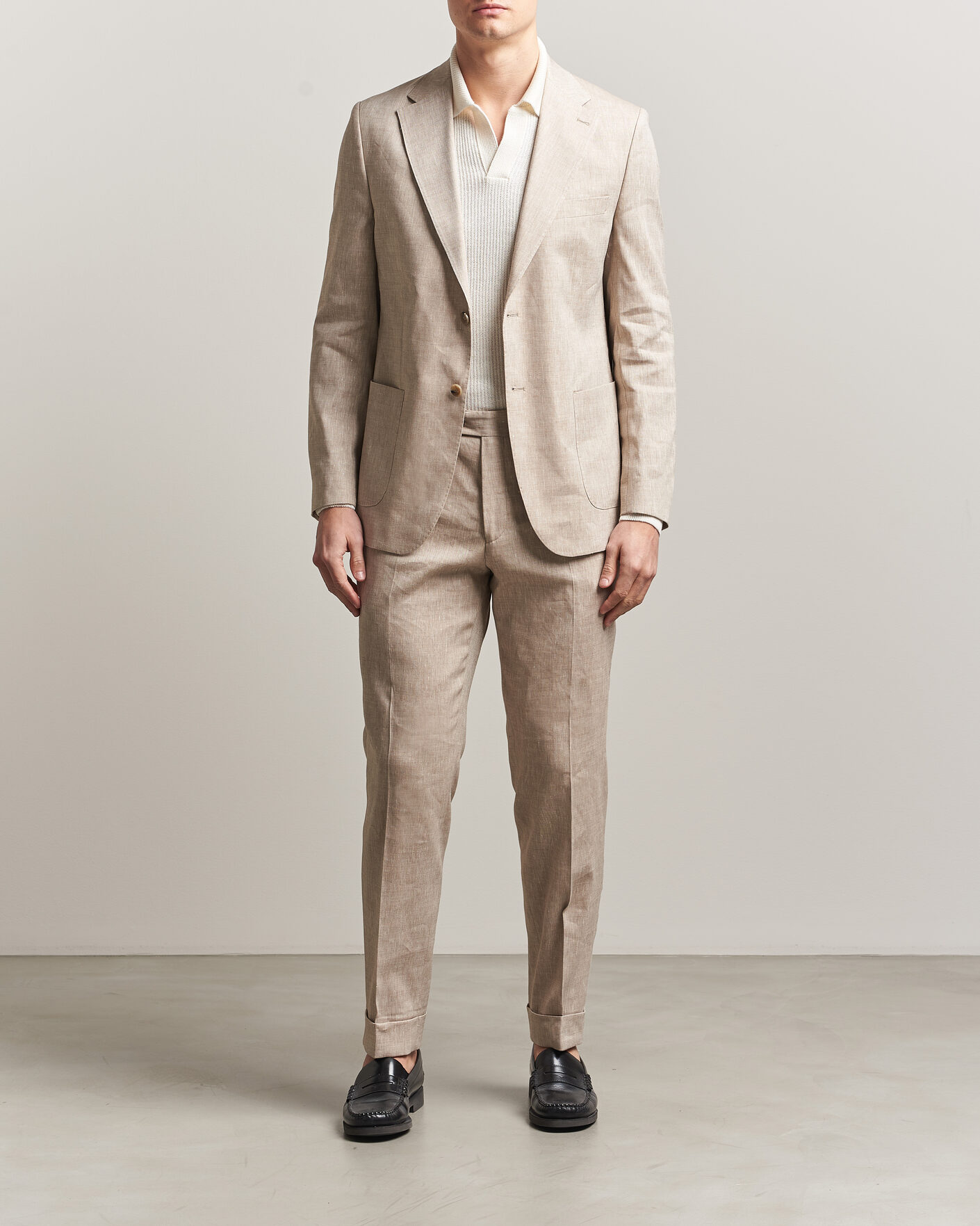 Herre | Blazere & jakker | Morris | Linen Suit Blazer Khaki