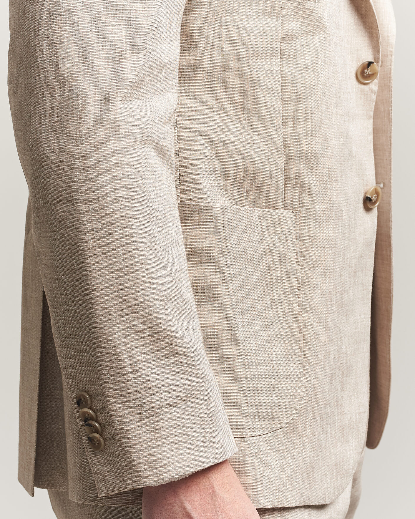 Herre | Blazere & jakker | Morris | Linen Suit Blazer Khaki