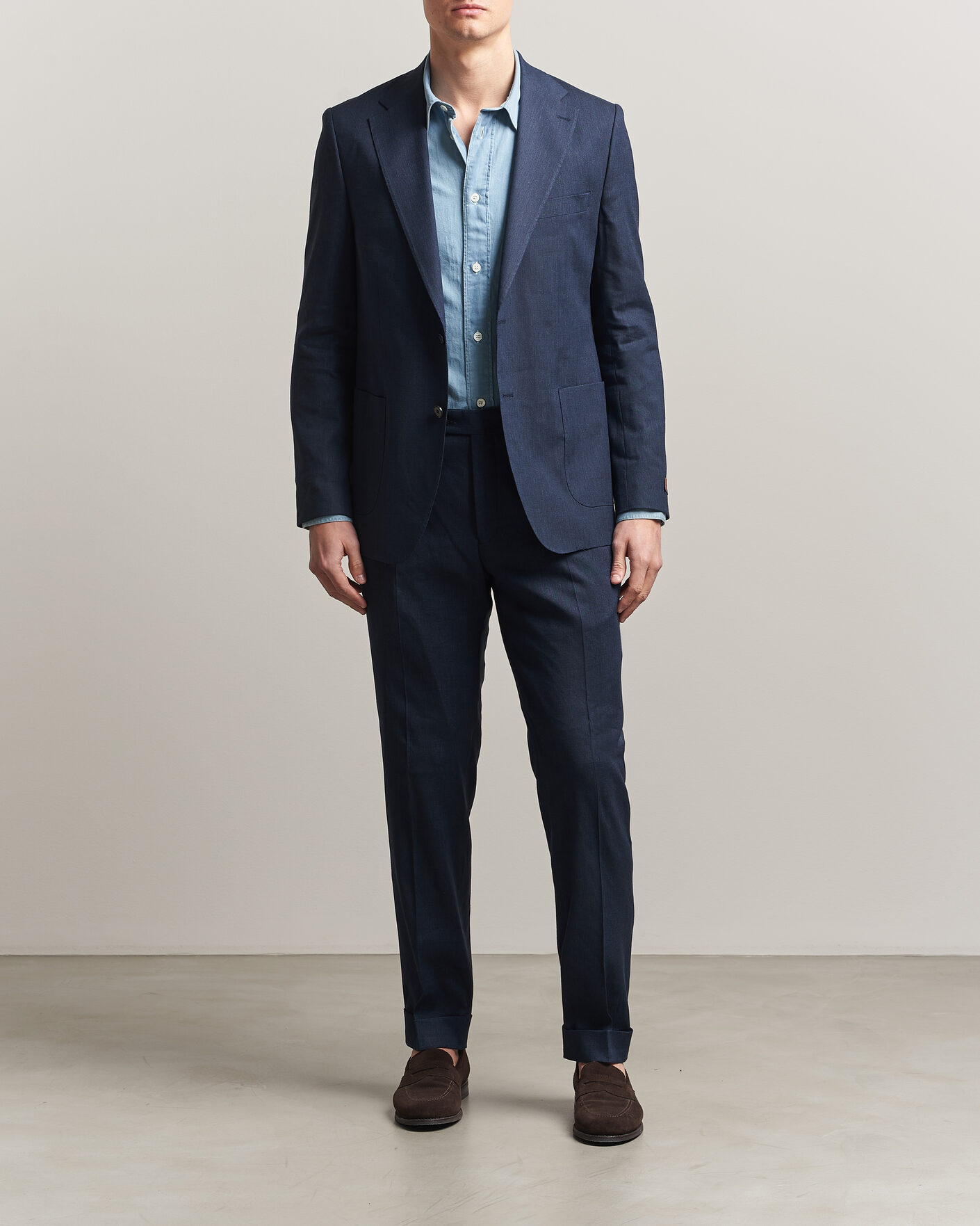 Herre | Blazere & jakker | Morris | Linen Suit Blazer Navy