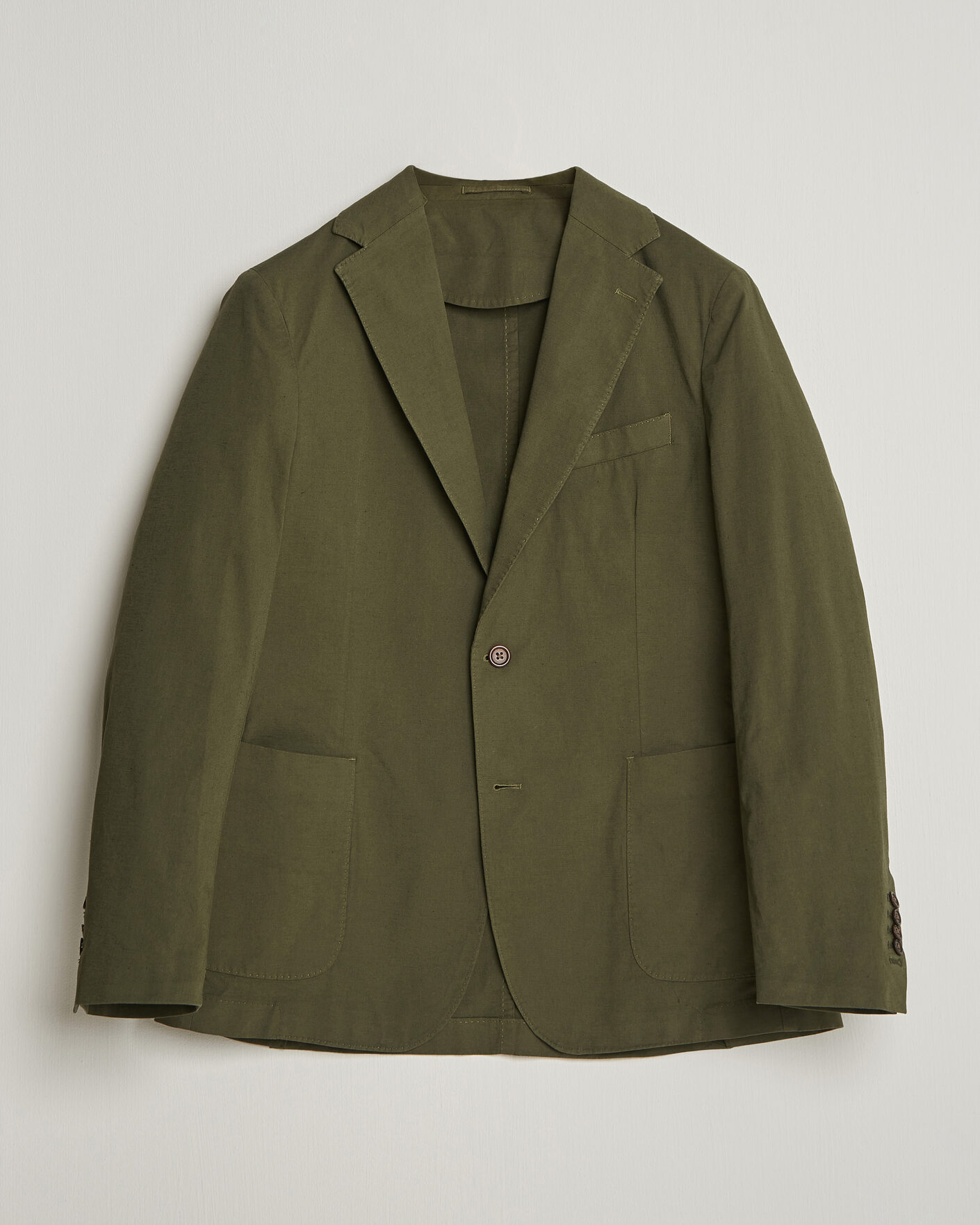 Herre | Blazere & jakker | Morris | Washed Cotton Suit Blazer Olive