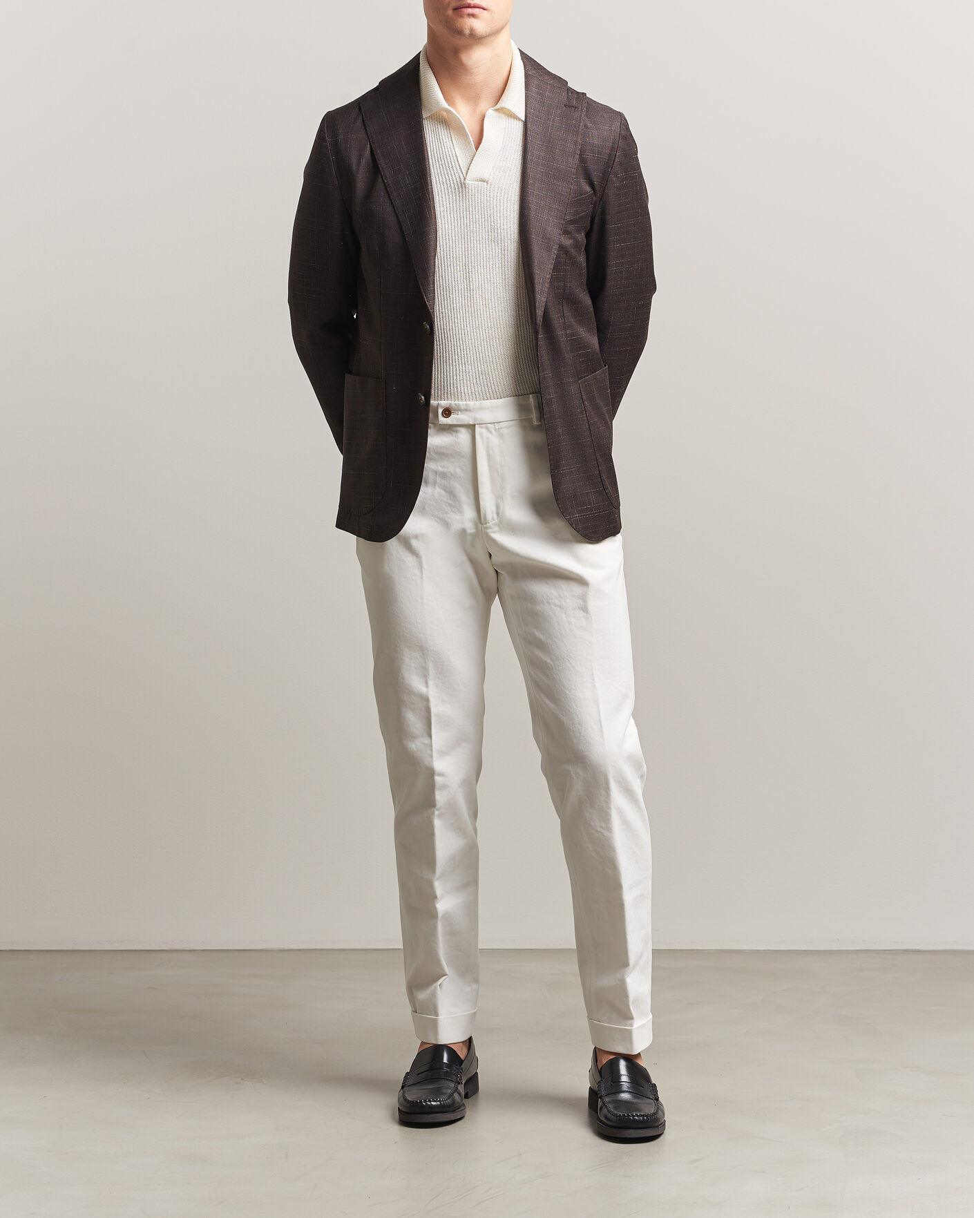 Herre | Bukser | Morris | Jack Cotton Trousers Off White