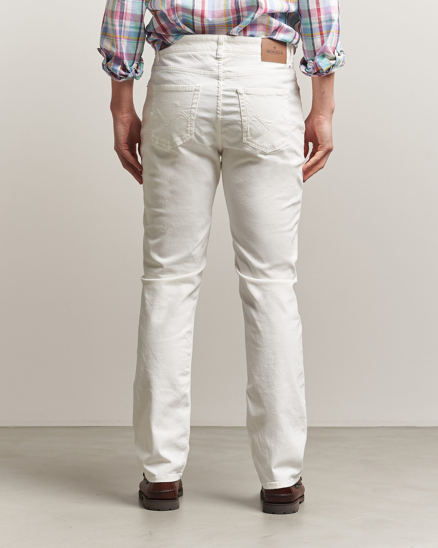 Herre | Bukser | Morris | James Brushed 5-Pocket Jeans Off White