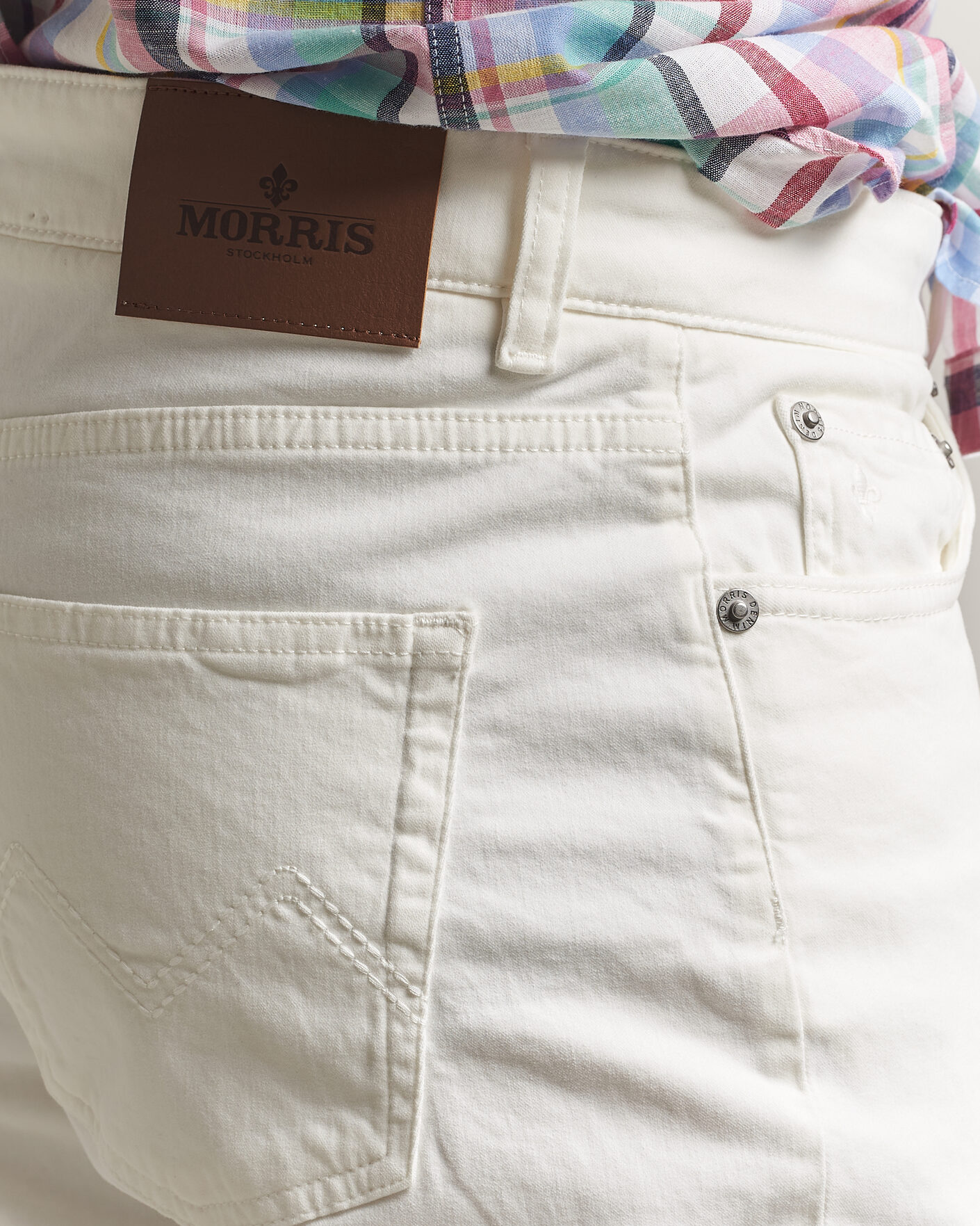 Herre | Bukser | Morris | James Brushed 5-Pocket Jeans Off White