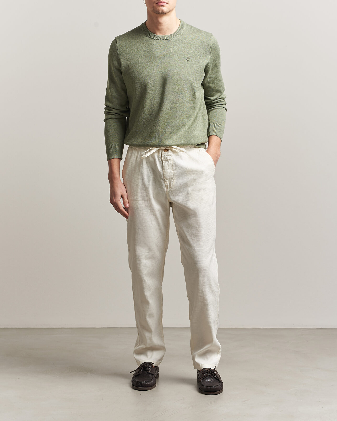 Herre | Bukser | Morris | Fenix Linen Trousers Off White