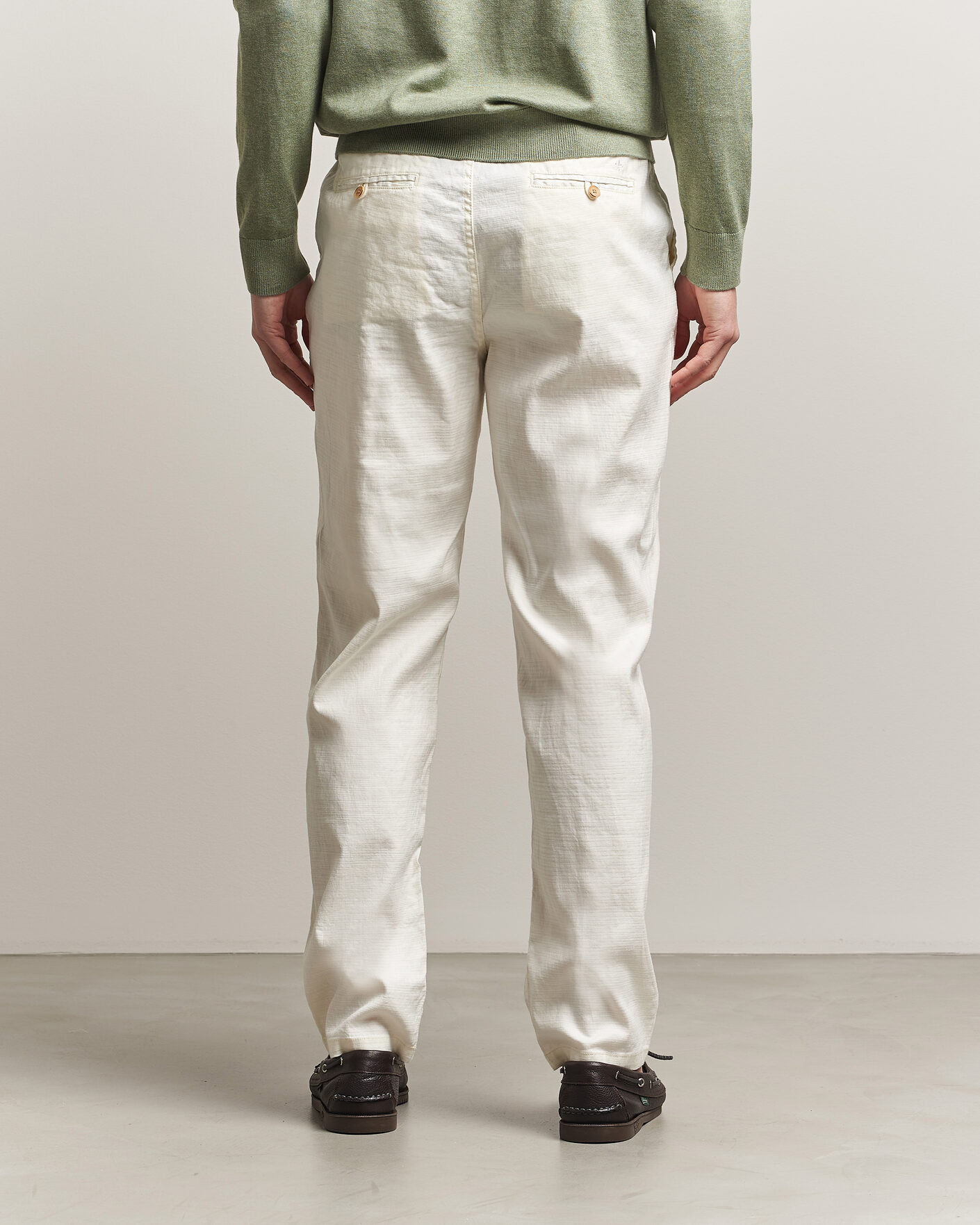 Herre | Bukser | Morris | Fenix Linen Trousers Off White