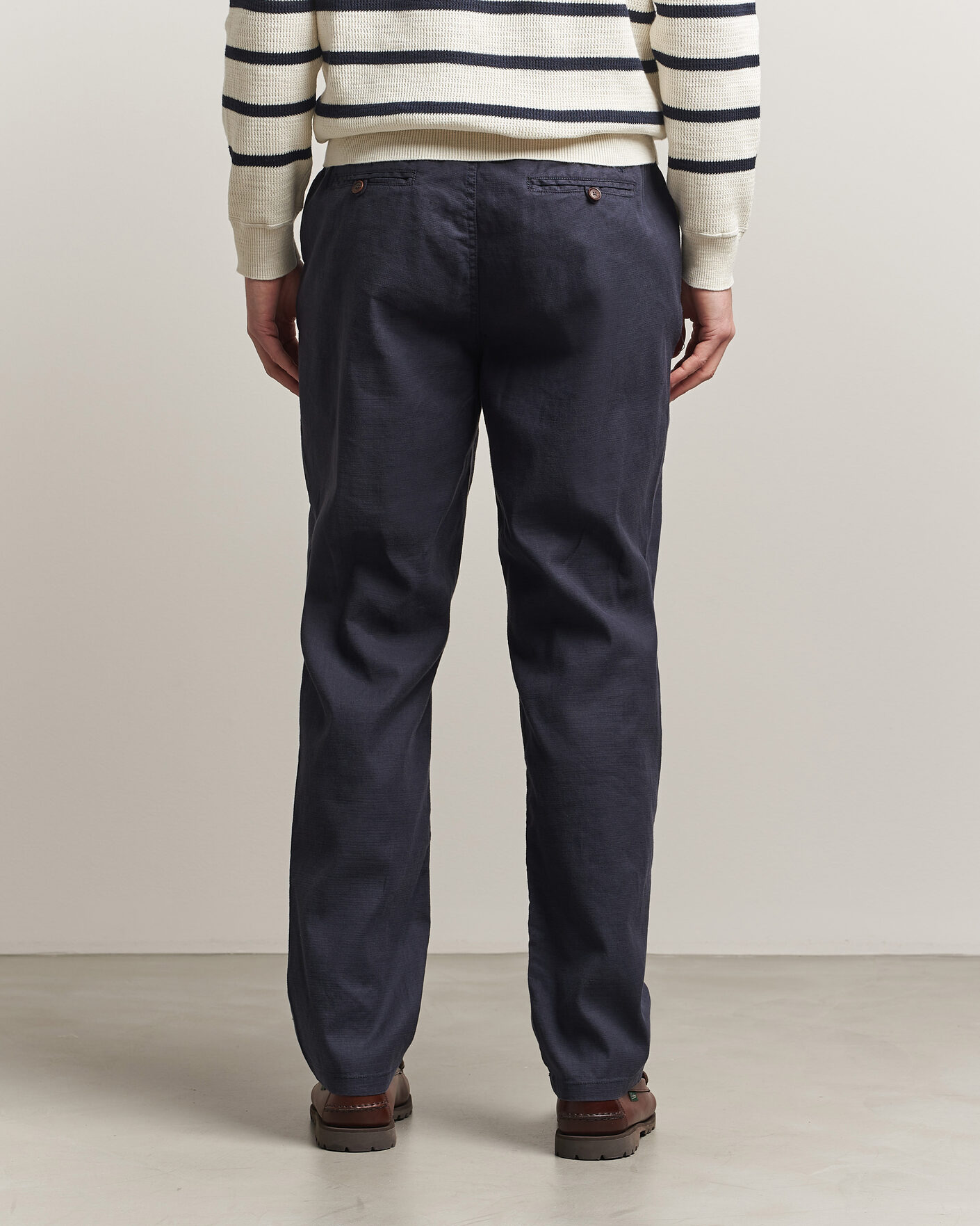 Herre | Bukser | Morris | Fenix Linen Trousers Navy