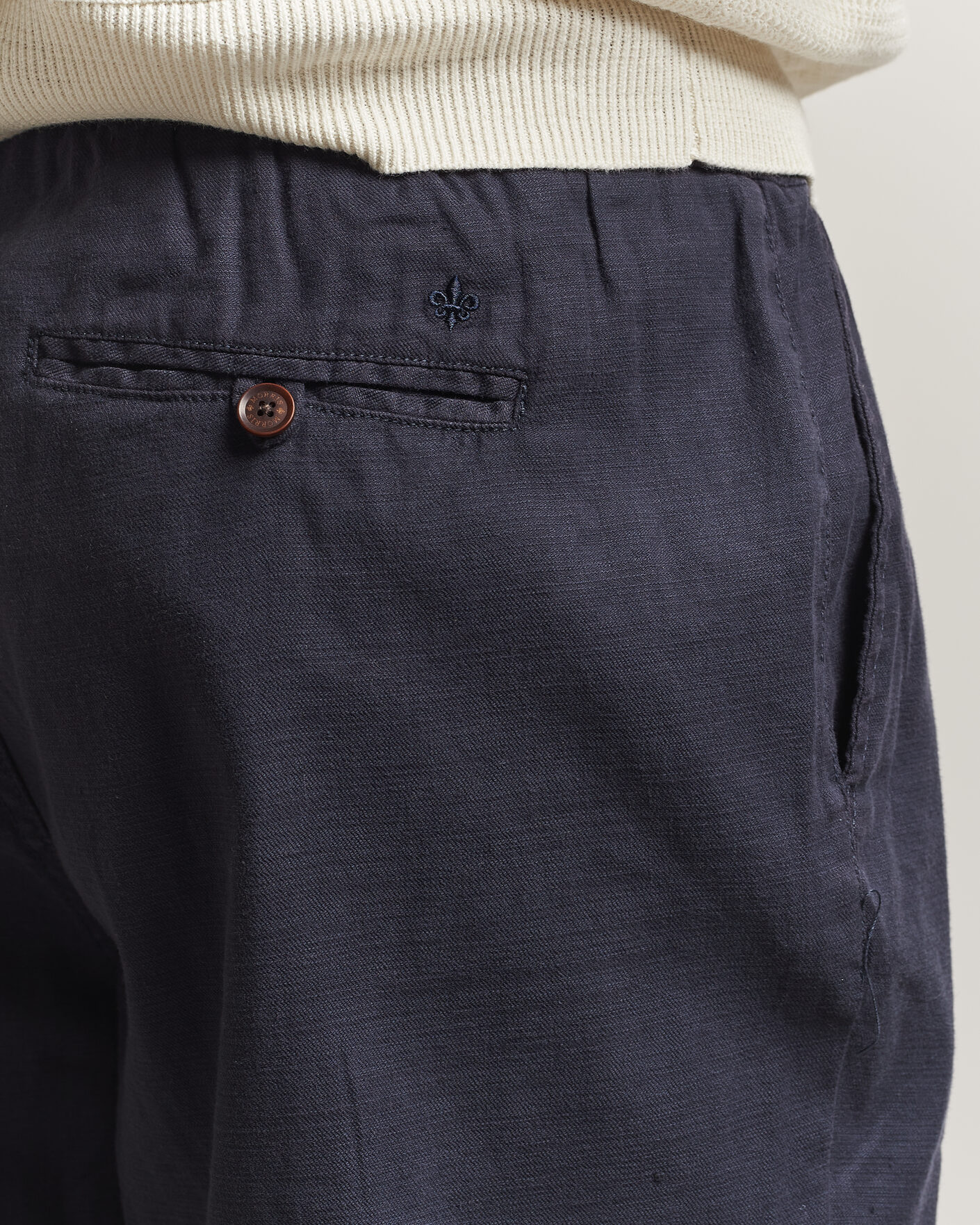 Herre | Bukser | Morris | Fenix Linen Trousers Navy