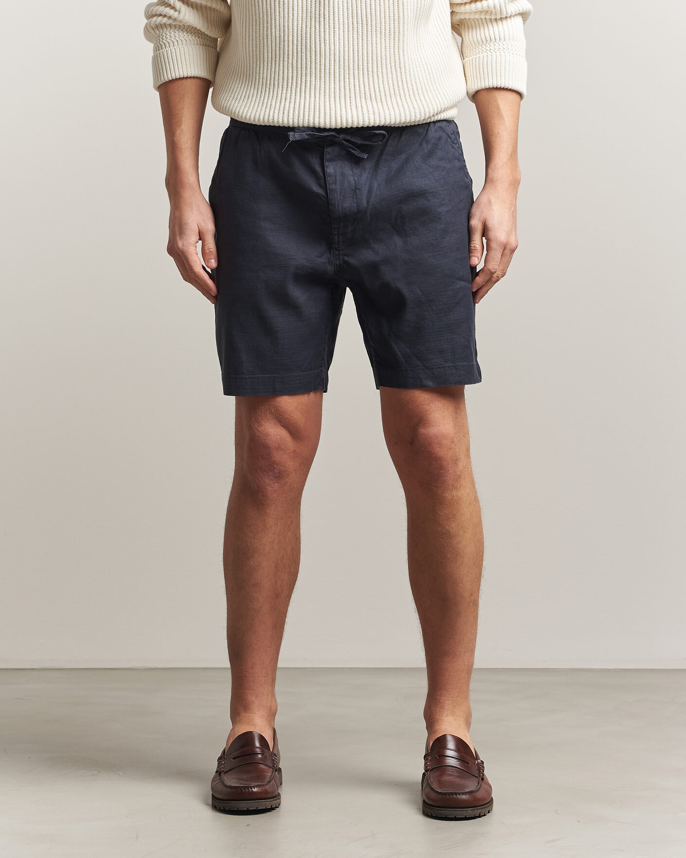 Herre | Shorts | Morris | Fenix Linen Shorts Dark Blue