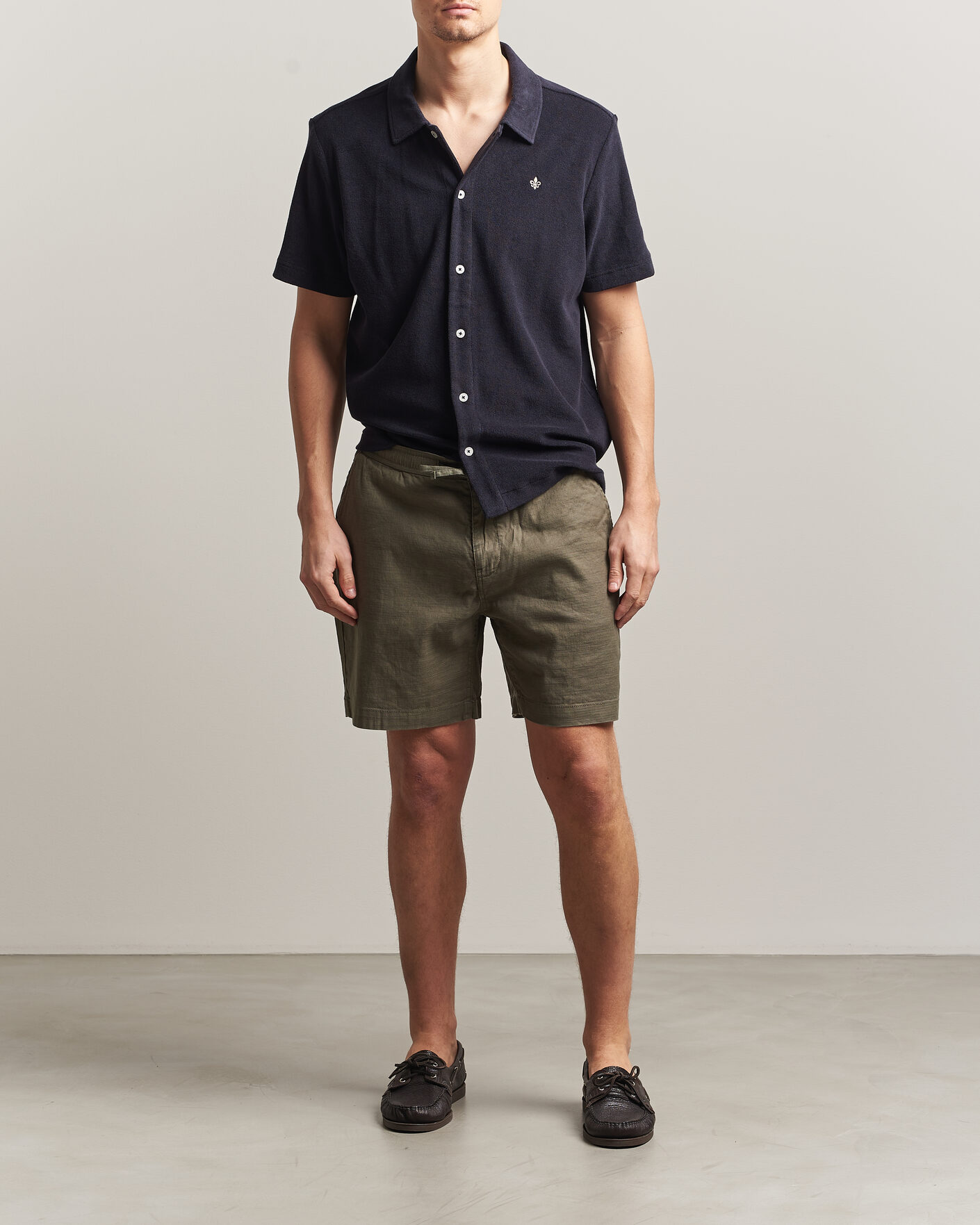 Herre | Shorts | Morris | Fenix Linen Shorts Olive