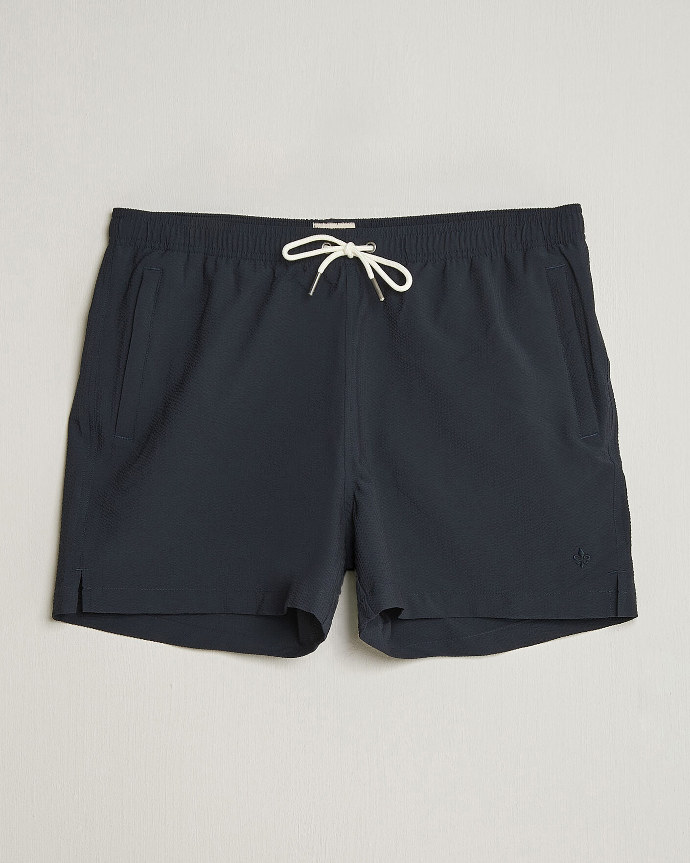 Herre | Badebukser | Morris | Seersucker Bathing Trunks Dark Blue
