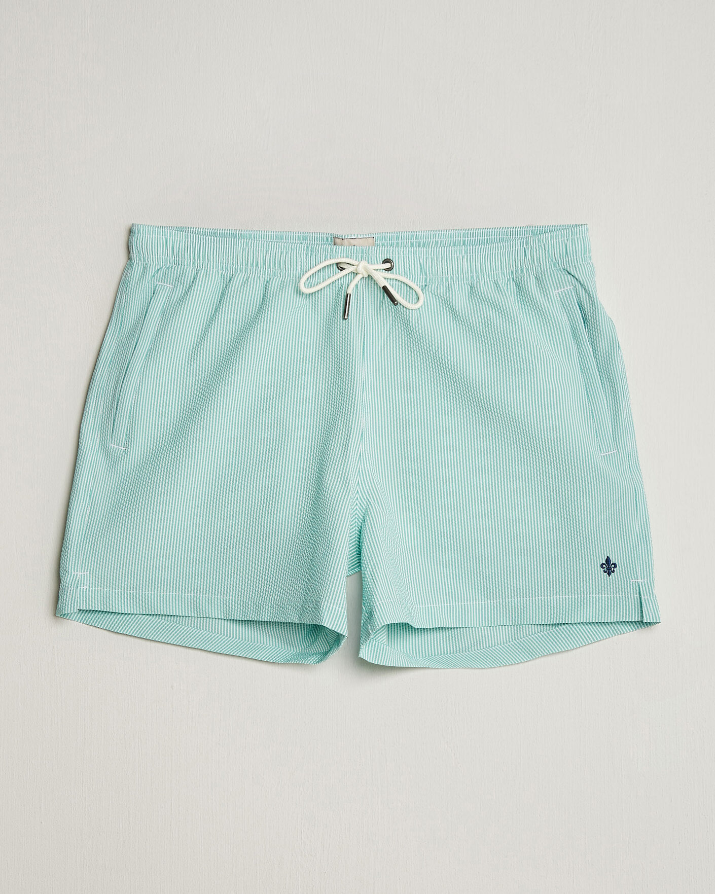 Herre | Badebukser | Morris | Seersucker Bathing Trunks Green