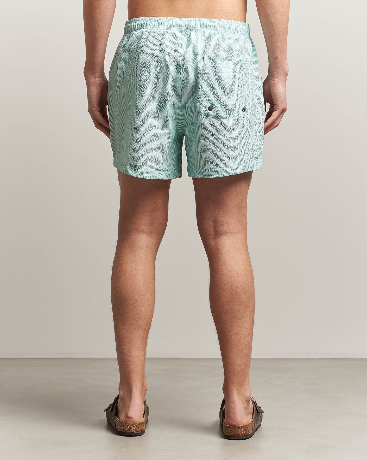 Herre | Badebukser | Morris | Seersucker Bathing Trunks Green