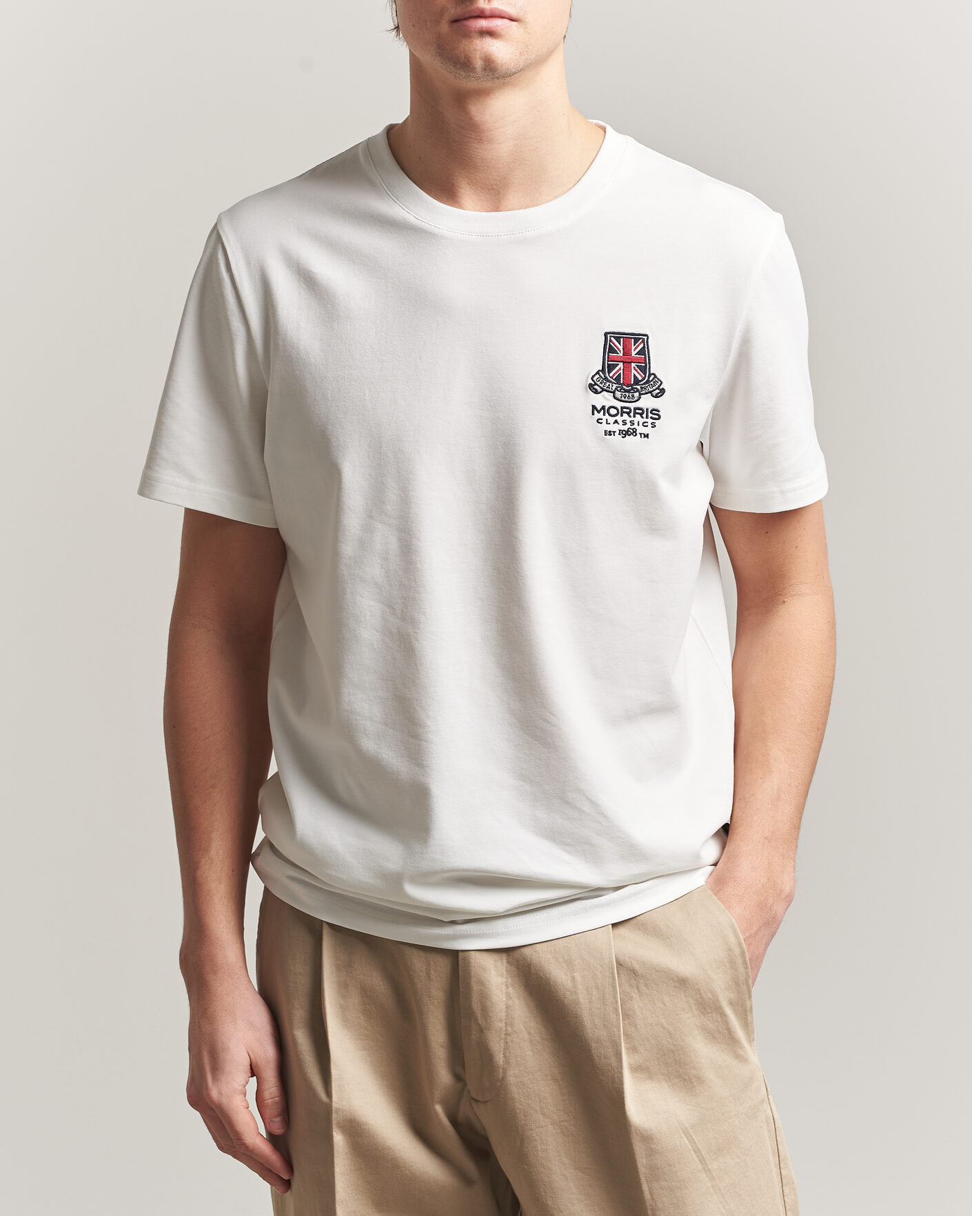 Herre | T-Shirts | Morris | Barton T-Shirt Off White