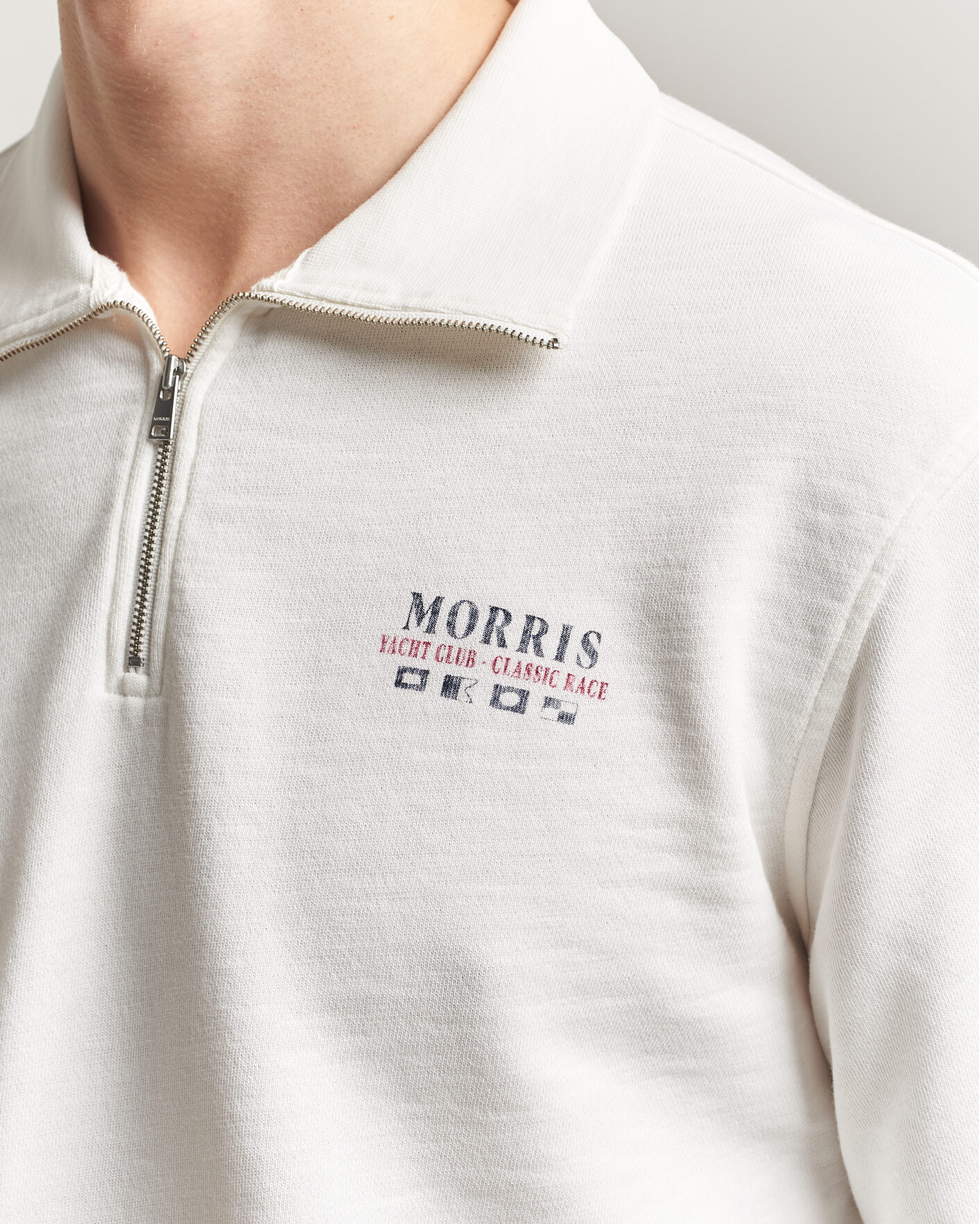 Herre | Trøjer | Morris | Northcott Slub Half-Zip White