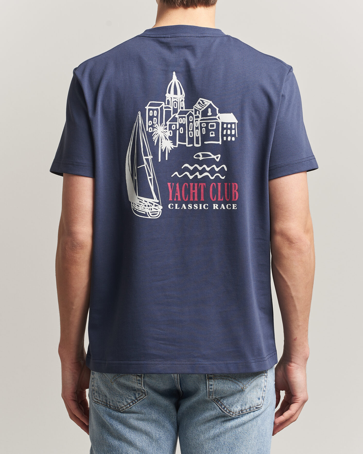 Herre | T-Shirts | Morris | Nevile T-Shirt Navy