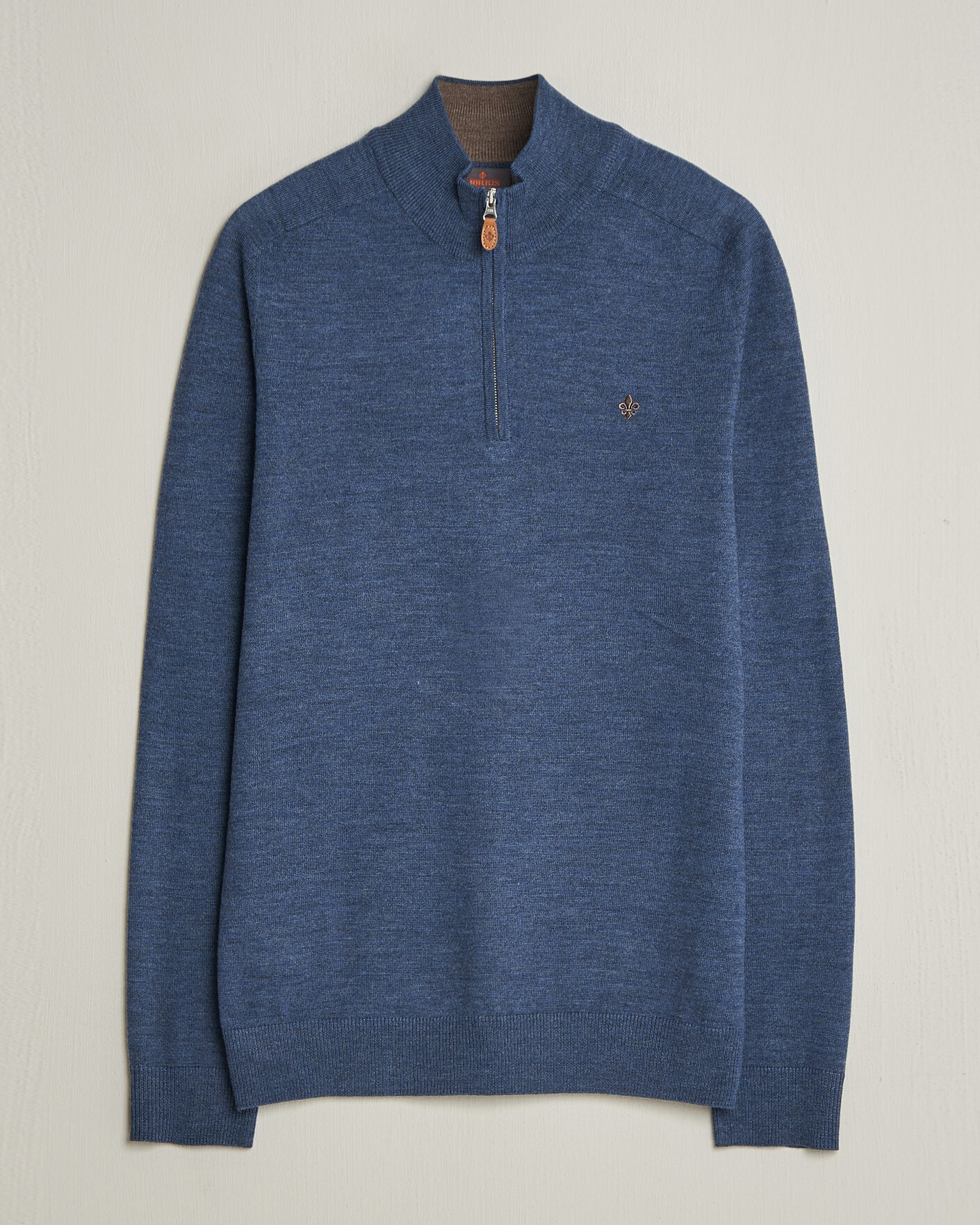 Herre | Trøjer | Morris | John Merino Half-Zip Blue