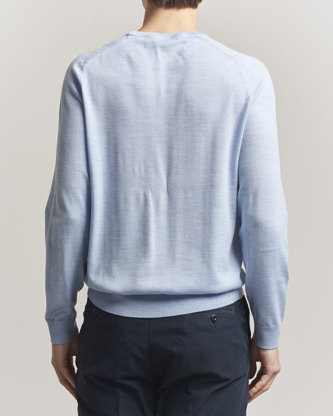 Herre | Trøjer | Morris | Merino Oneck Light Blue