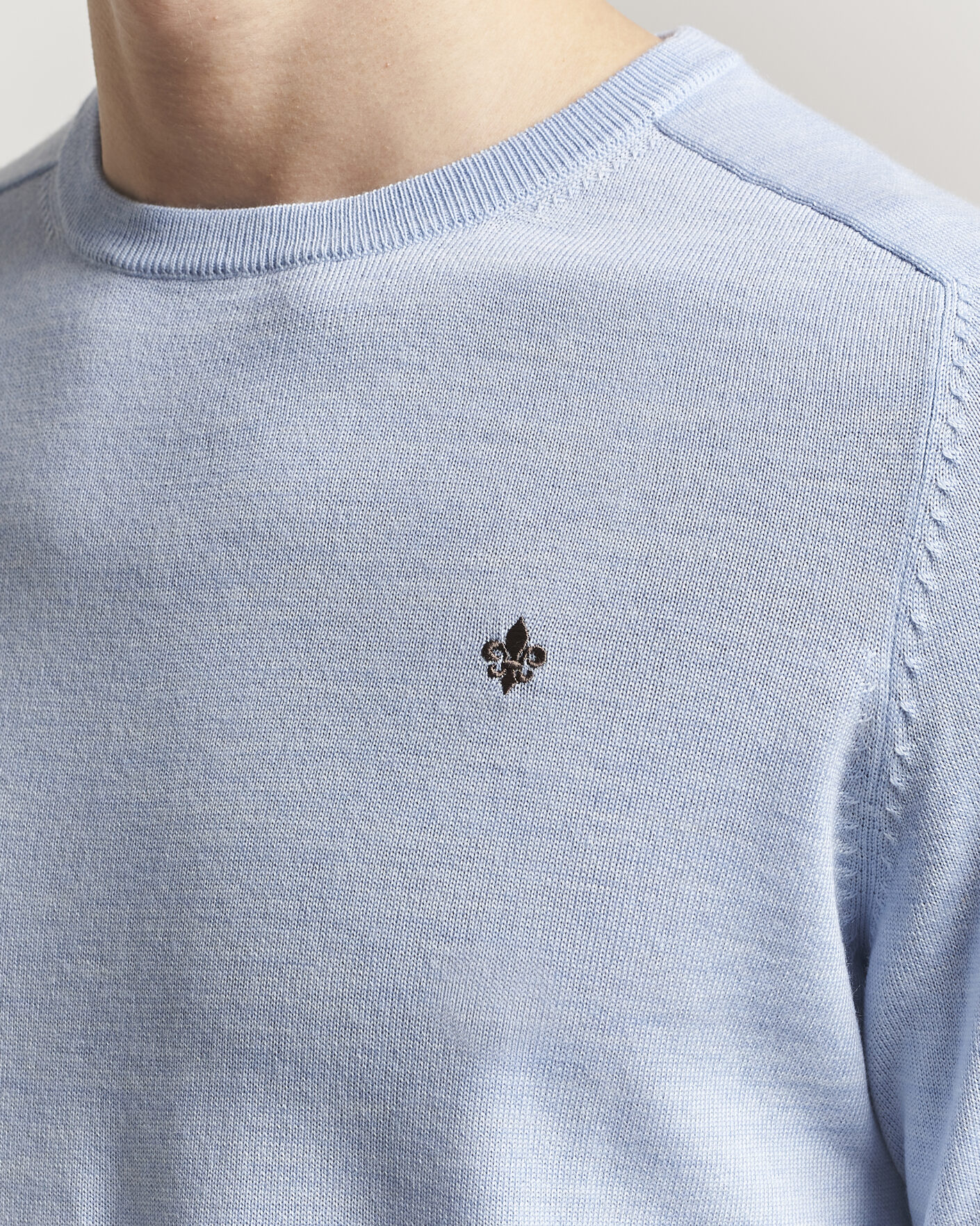 Herre | Trøjer | Morris | Merino Oneck Light Blue