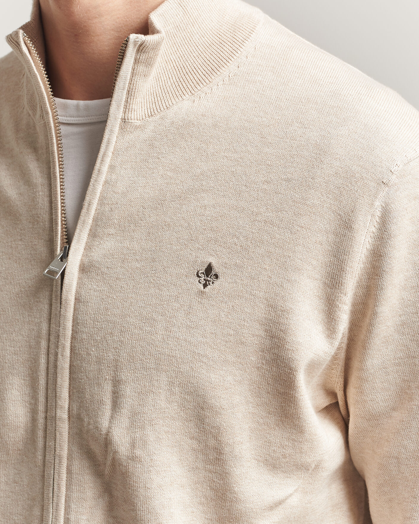 Herre | Trøjer | Morris | Riley Zip Cardigan Khaki