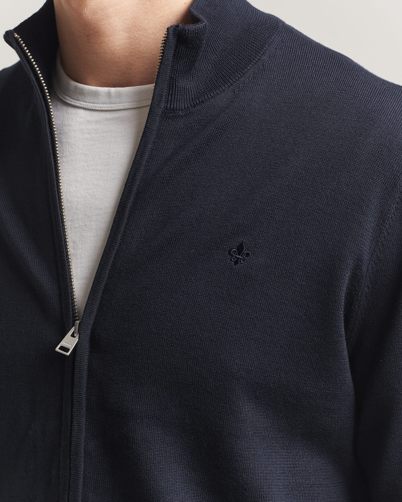 Herre | Trøjer | Morris | Riley Zip Cardigan Navy