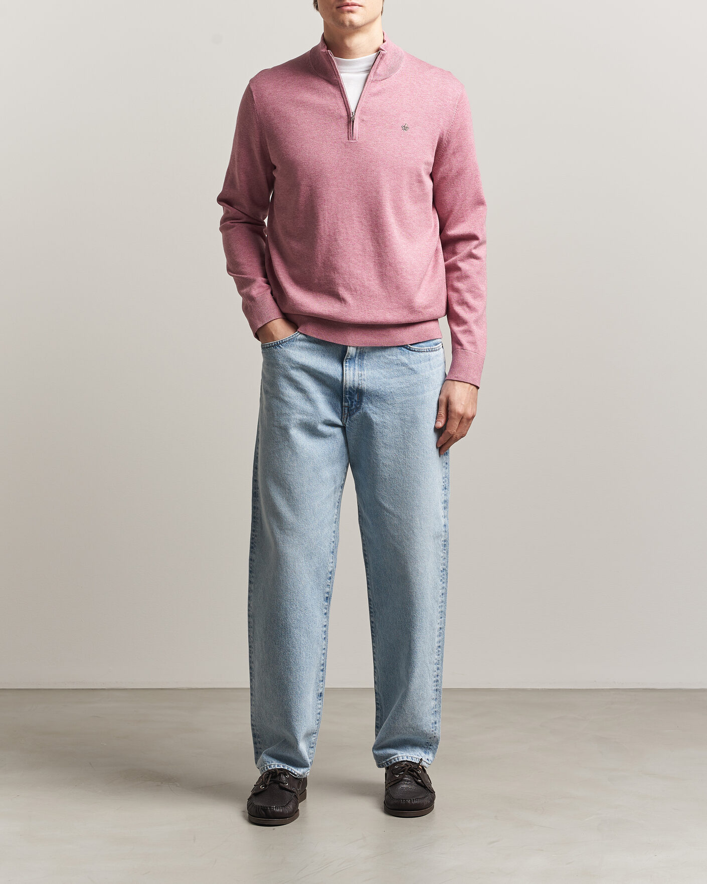 Herre | Trøjer | Morris | Riley Half-Zip Pink