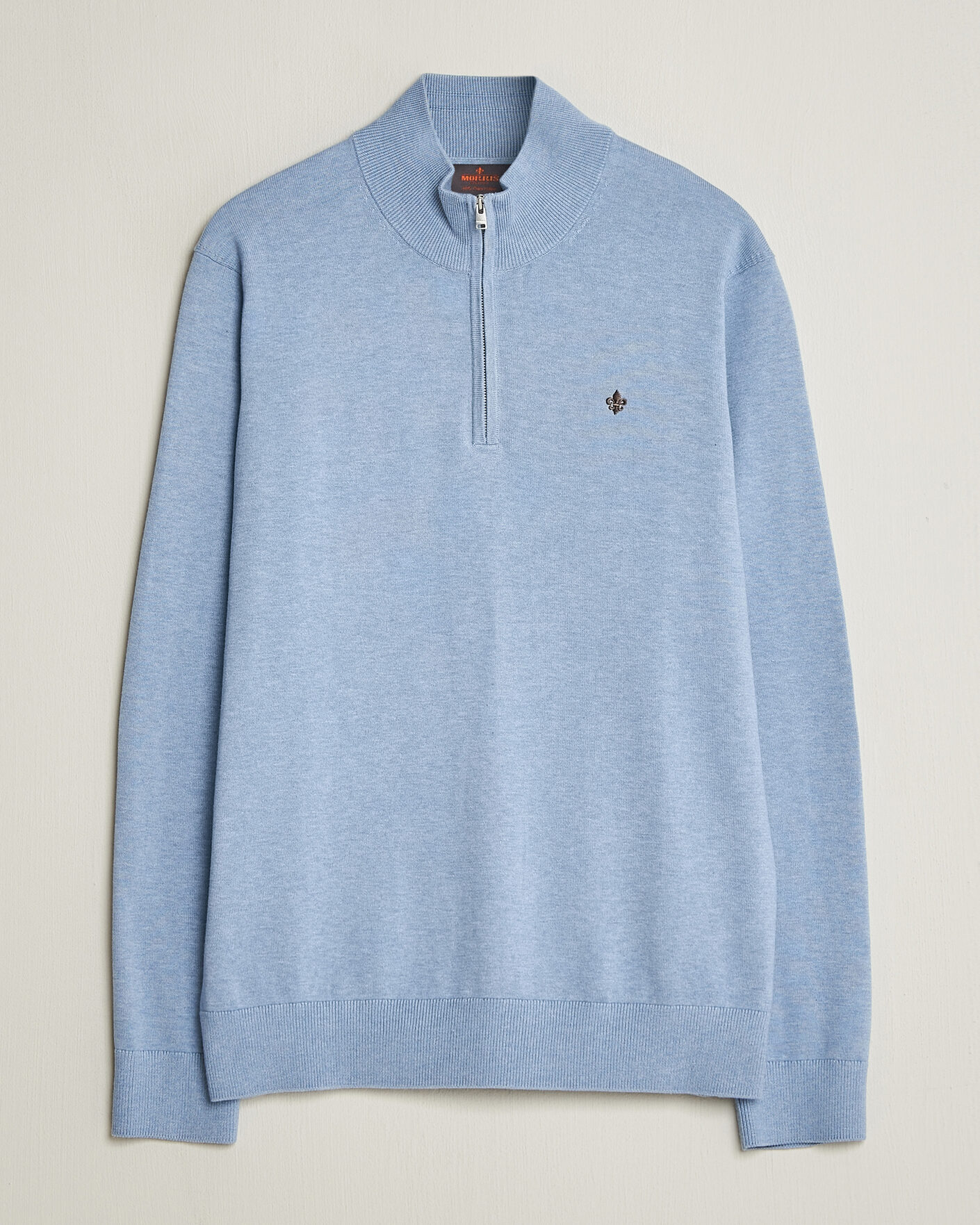 Herre | Trøjer | Morris | Riley Half-Zip Light Blue