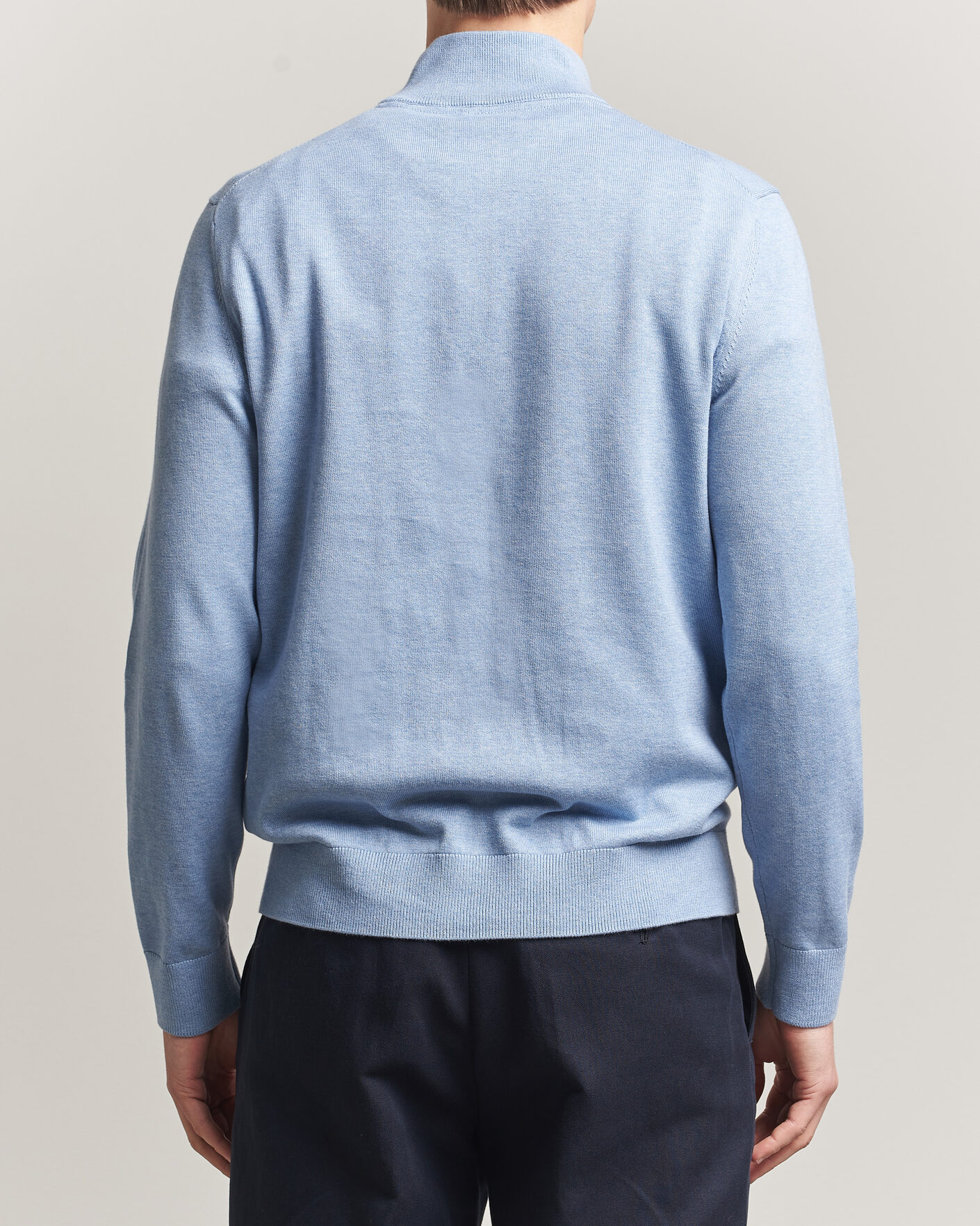 Herre | Trøjer | Morris | Riley Half-Zip Light Blue