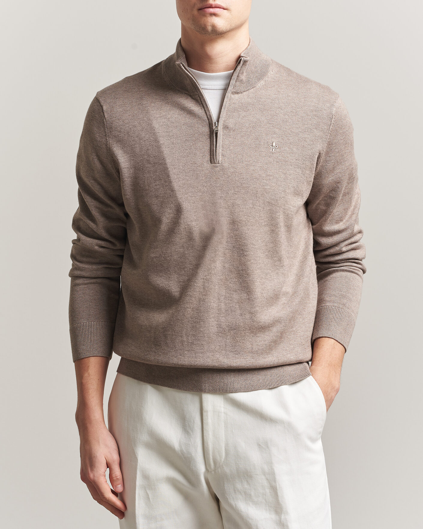 Herre | Trøjer | Morris | Riley Half-Zip Brown