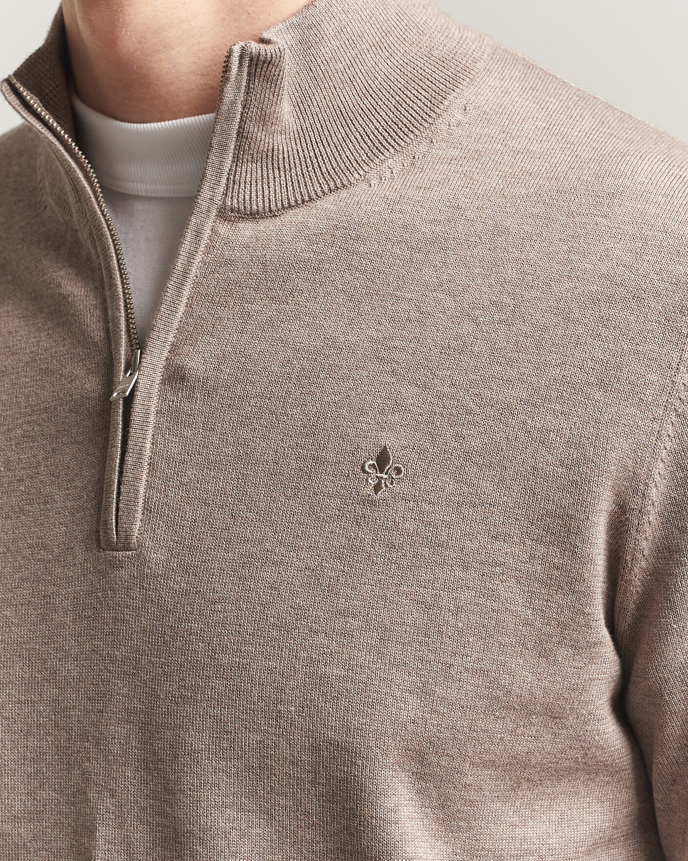 Herre | Trøjer | Morris | Riley Half-Zip Brown