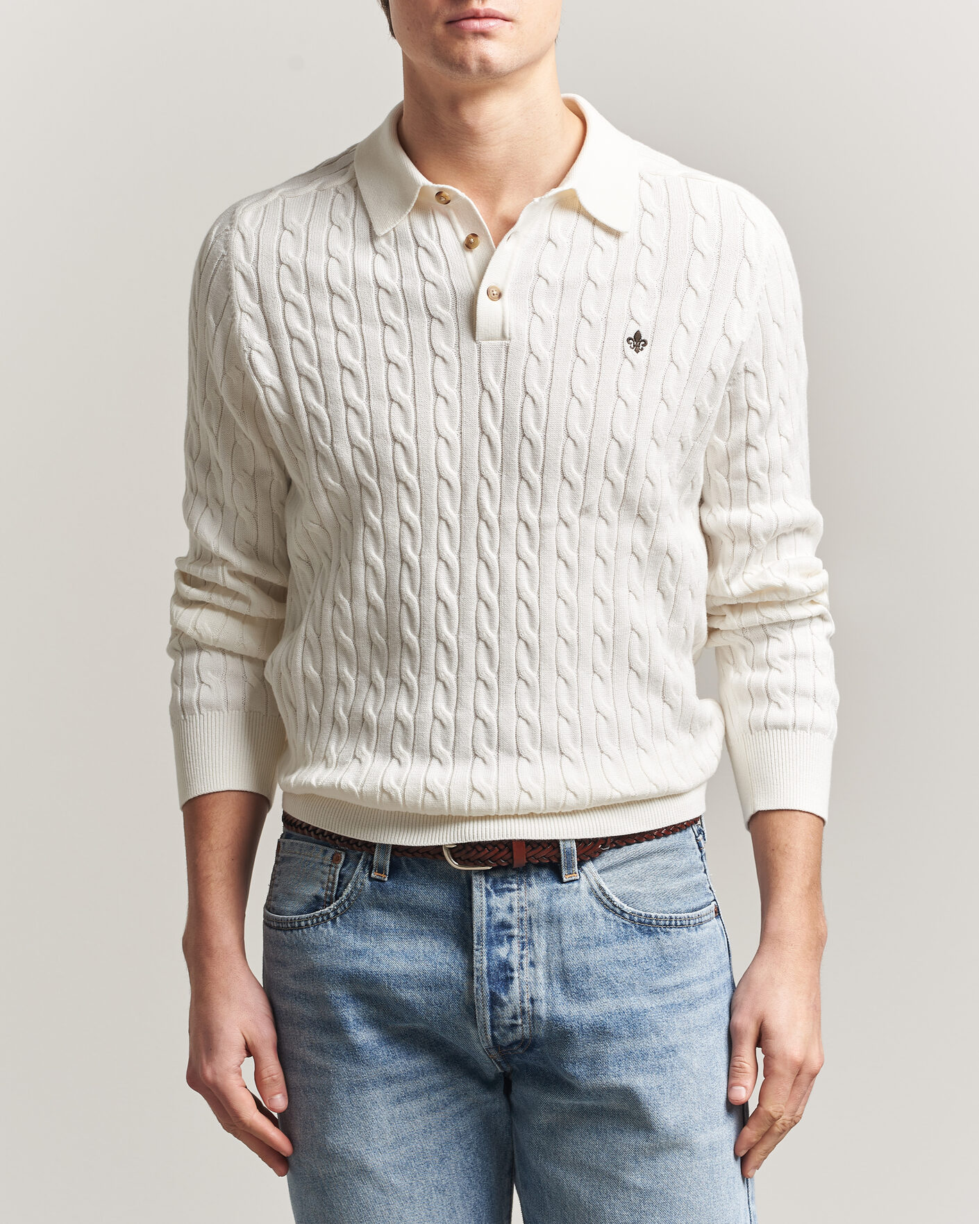 Herre | Trøjer | Morris | Lancaster Cable Polo Off White