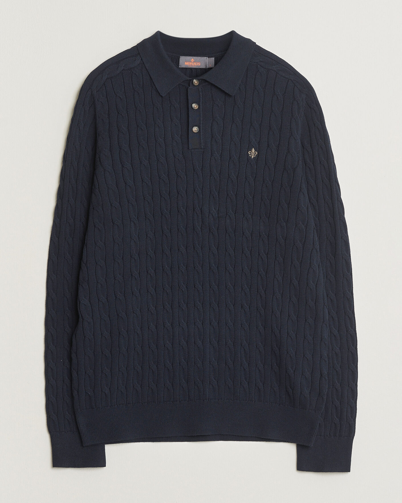 Herre | Trøjer | Morris | Lancaster Cable Polo Navy