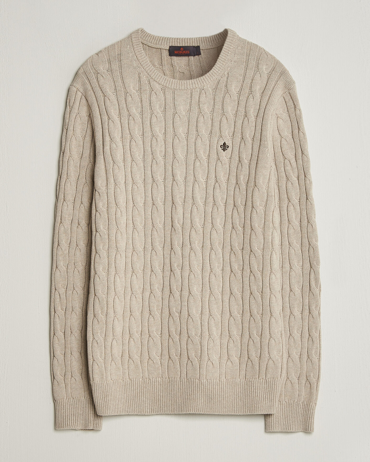 Herre | Trøjer | Morris | Ethan Cable Oneck Khaki