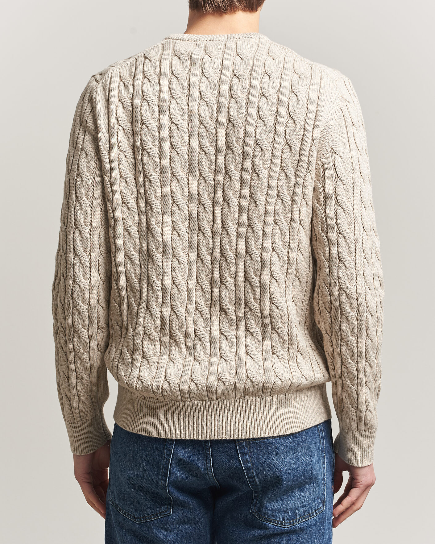Herre | Trøjer | Morris | Ethan Cable Oneck Khaki