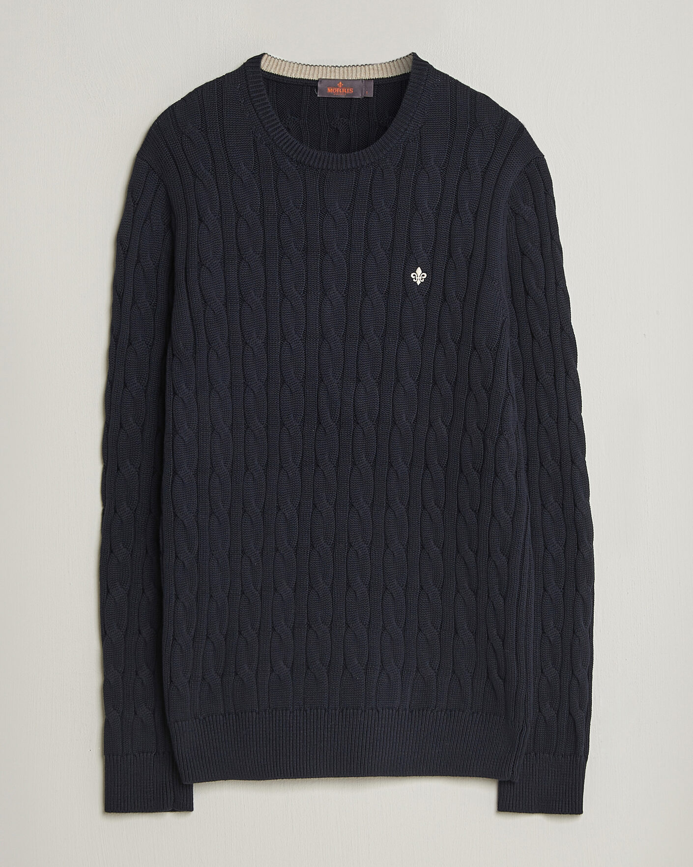 Herre | Trøjer | Morris | Ethan Cable Oneck Navy