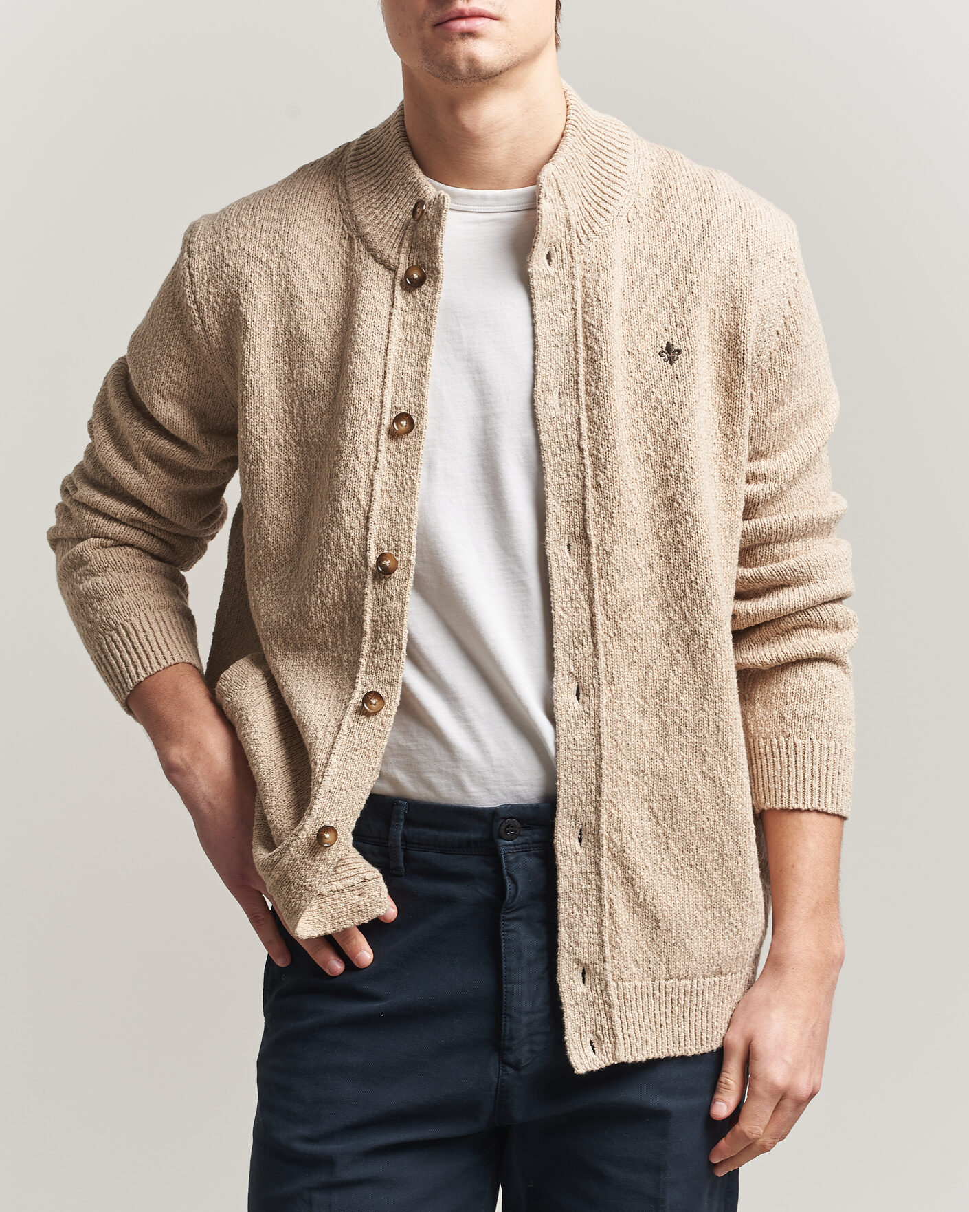 Herre | Trøjer | Morris | Windham Button Cardigan Khaki