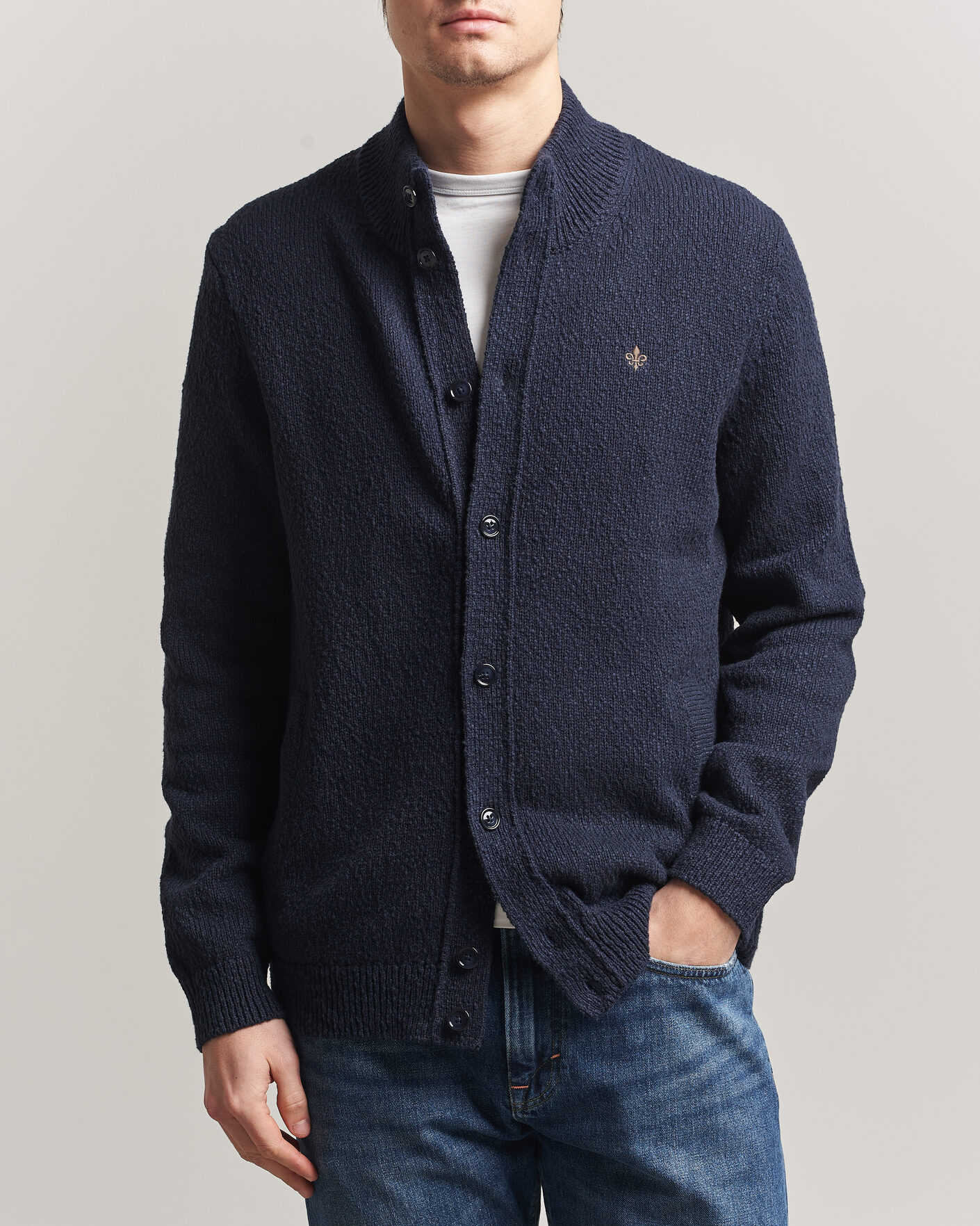Herre | Trøjer | Morris | Windham Button Cardigan Navy
