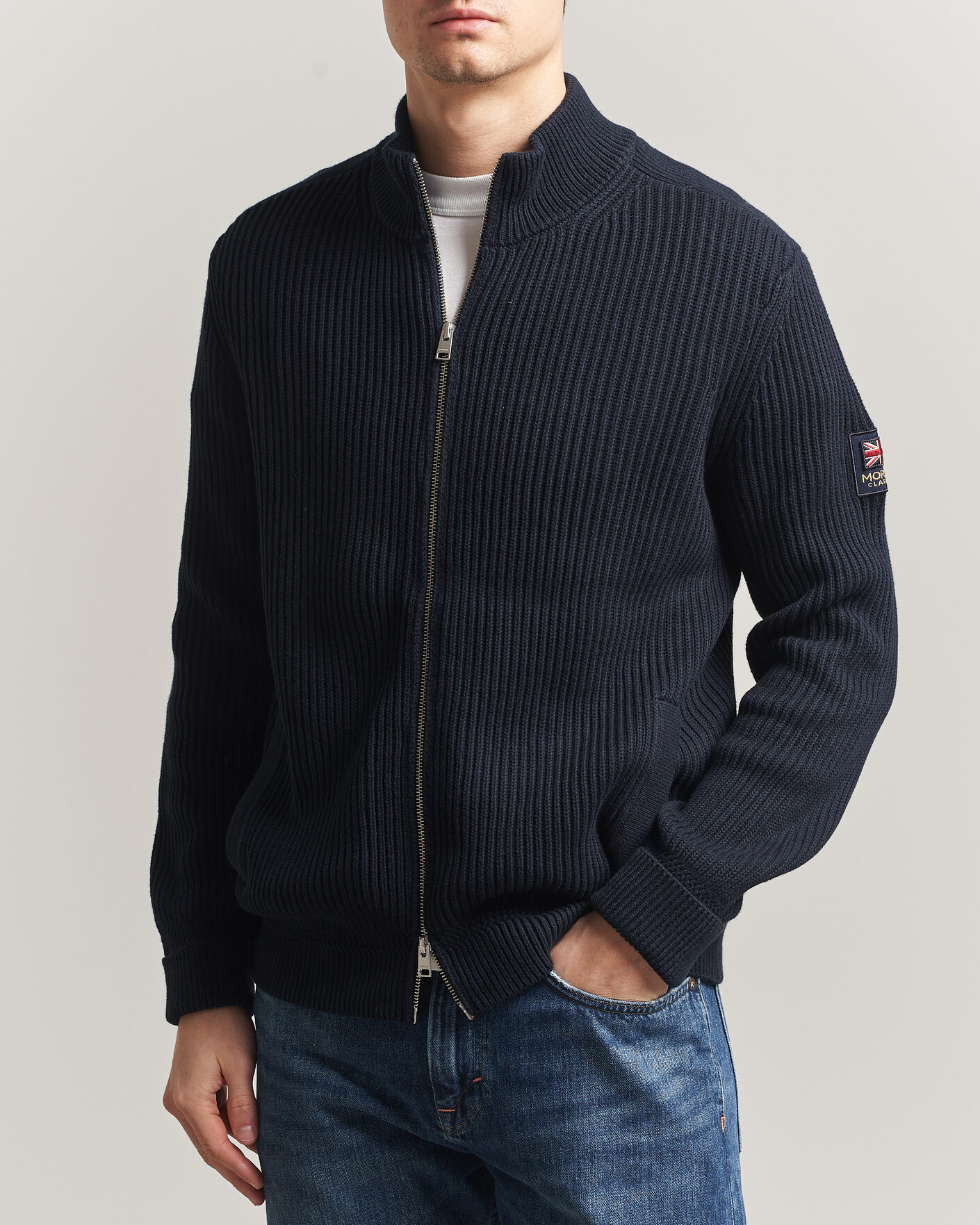 Herre | Trøjer | Morris | Brenton Full-Zip Cardigan Navy