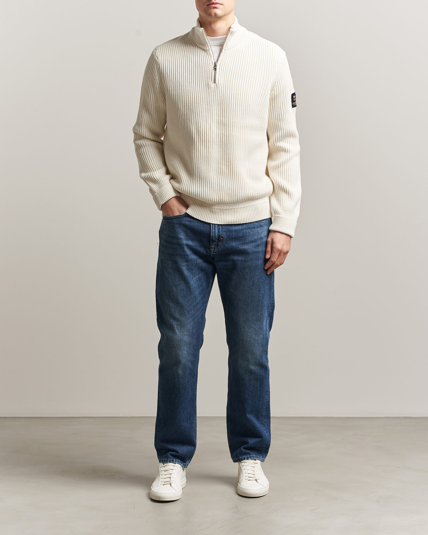 Herre | Trøjer | Morris | Brenton Half-Zip Off White