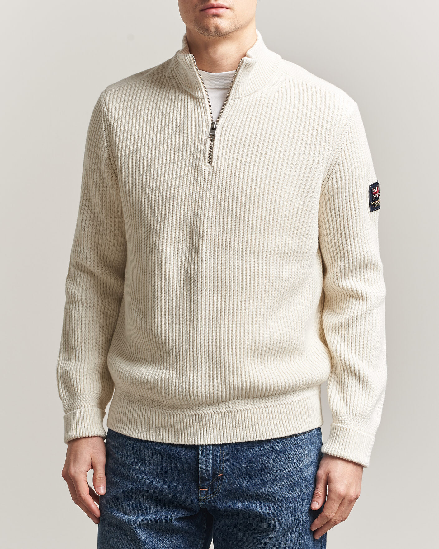Herre | Trøjer | Morris | Brenton Half-Zip Off White
