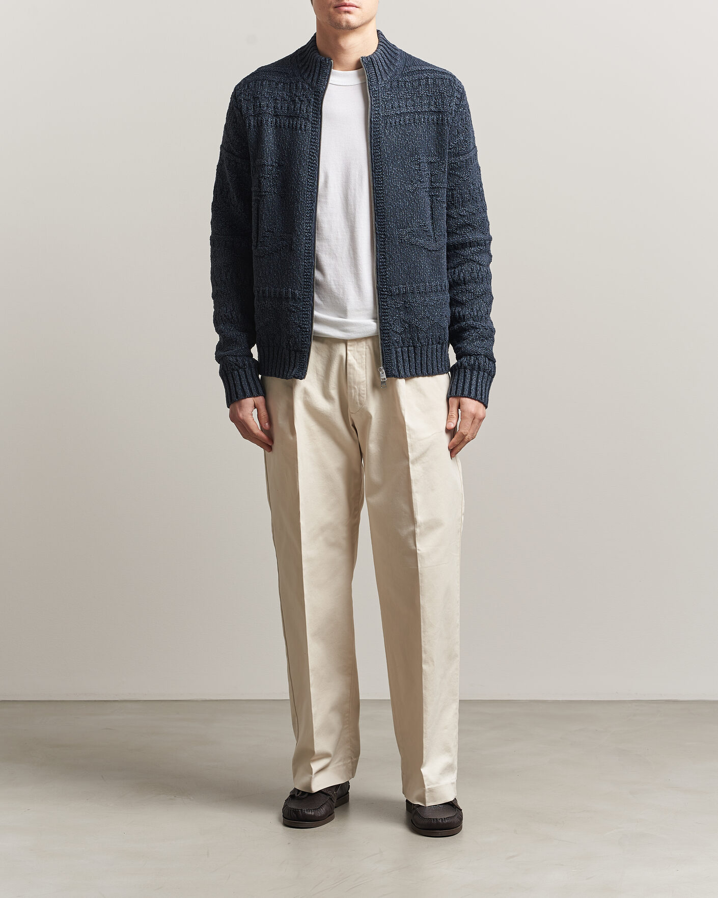 Herre | Trøjer | Morris | Chatham Knitted Jacket Navy